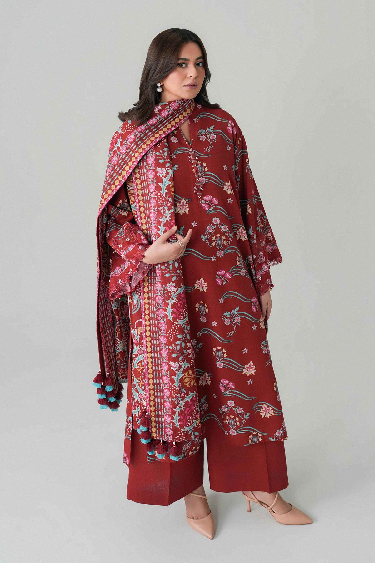 3 Piece - Printed Embroidered Suit - U3PE-NISHA26WV1-103