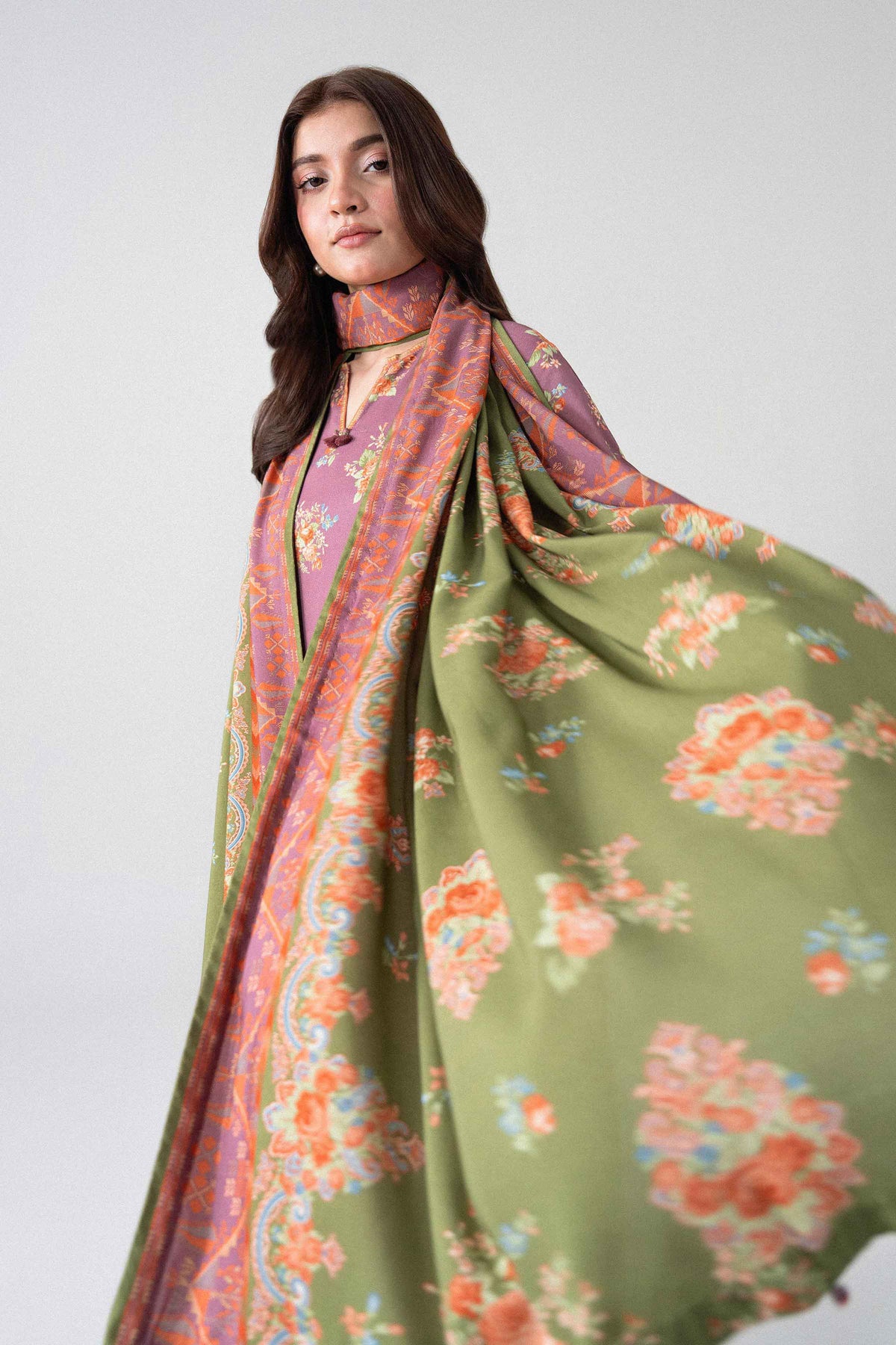 3 Piece - Printed Embroidered Suit - U3PE-NISHA26WV1-11