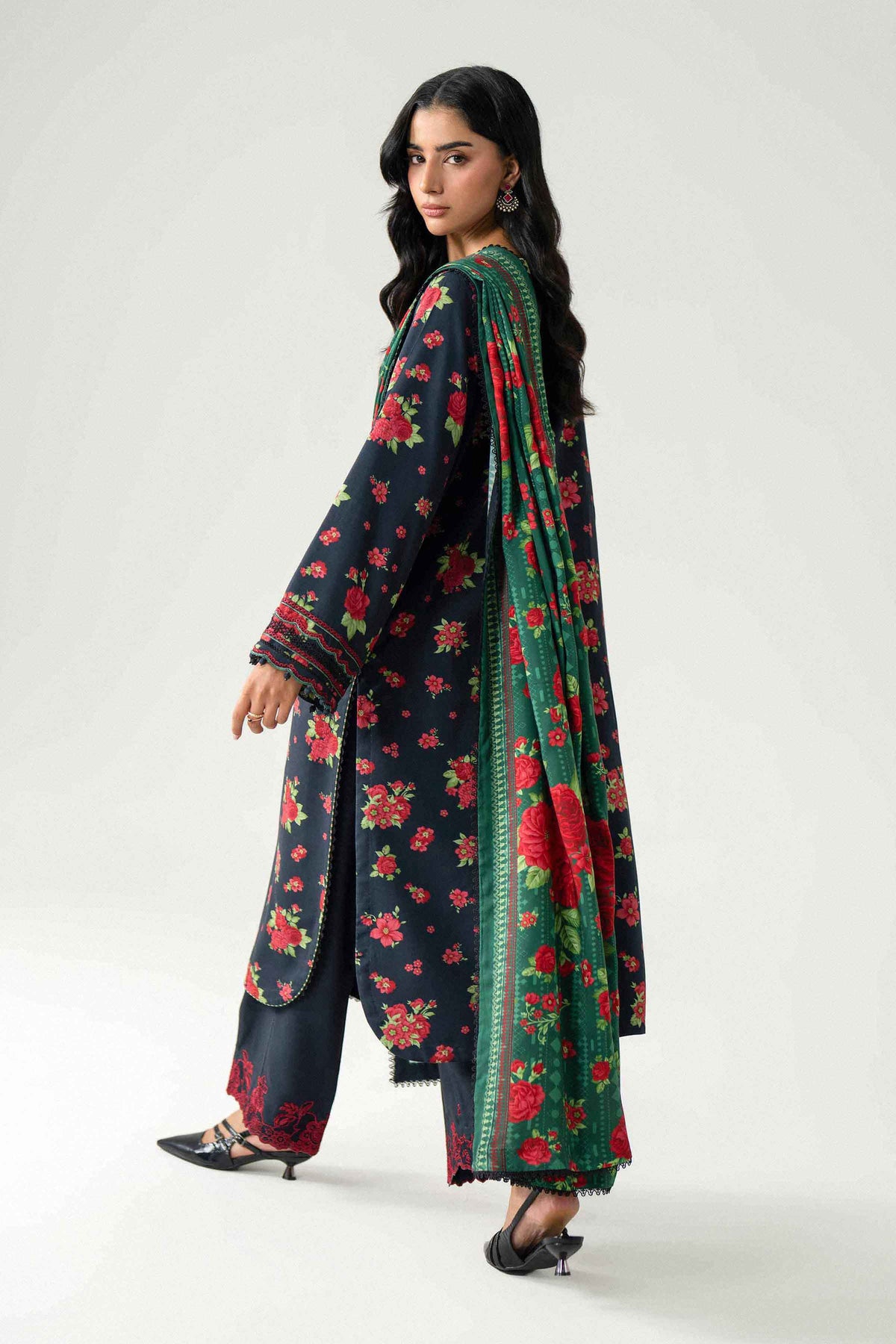 3 Piece - Printed Embroidered Suit - U3PE-NISHA26WV1-15