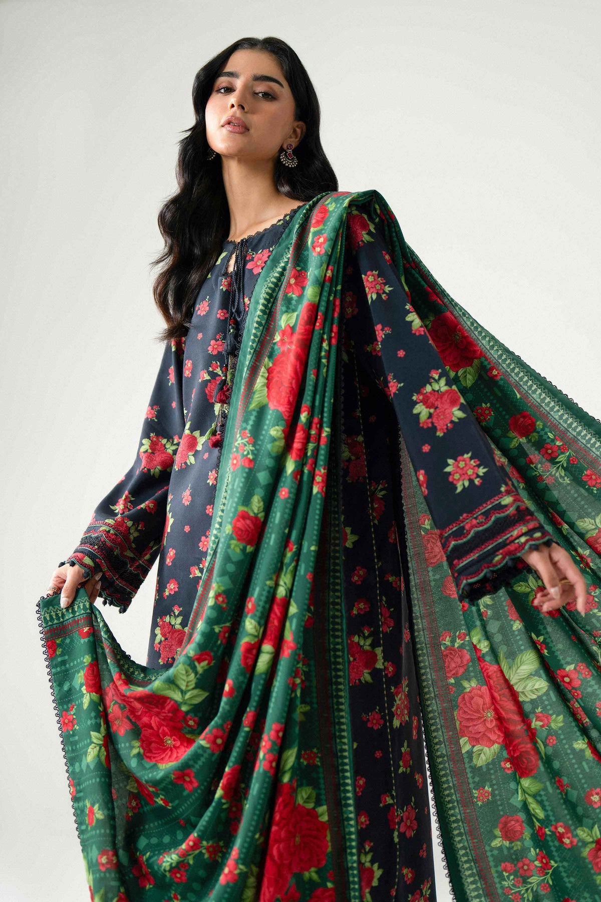 3 Piece - Printed Embroidered Suit - U3PE-NISHA26WV1-15