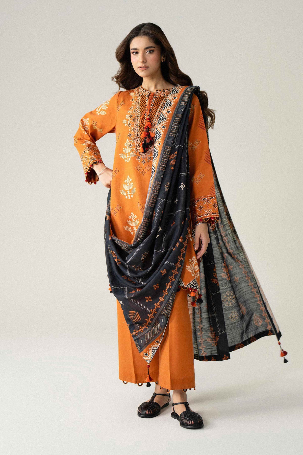 3 Piece - Printed Embroidered Suit - U3PE-NISHA26WV1-18 for, - Unstitched Collection | Nishat | Shop Online