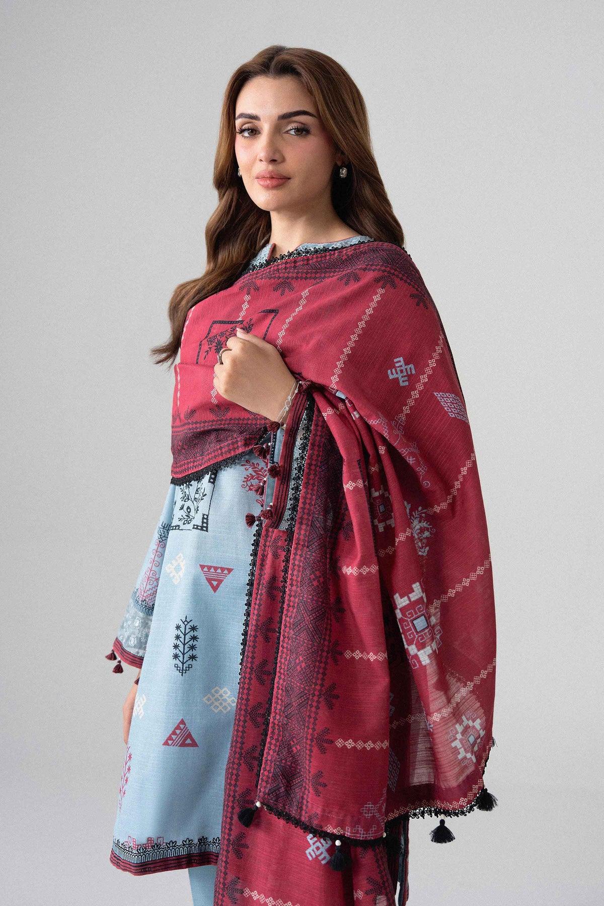 3 Piece - Printed Embroidered Suit - U3PE-NISHA26WV1-19
