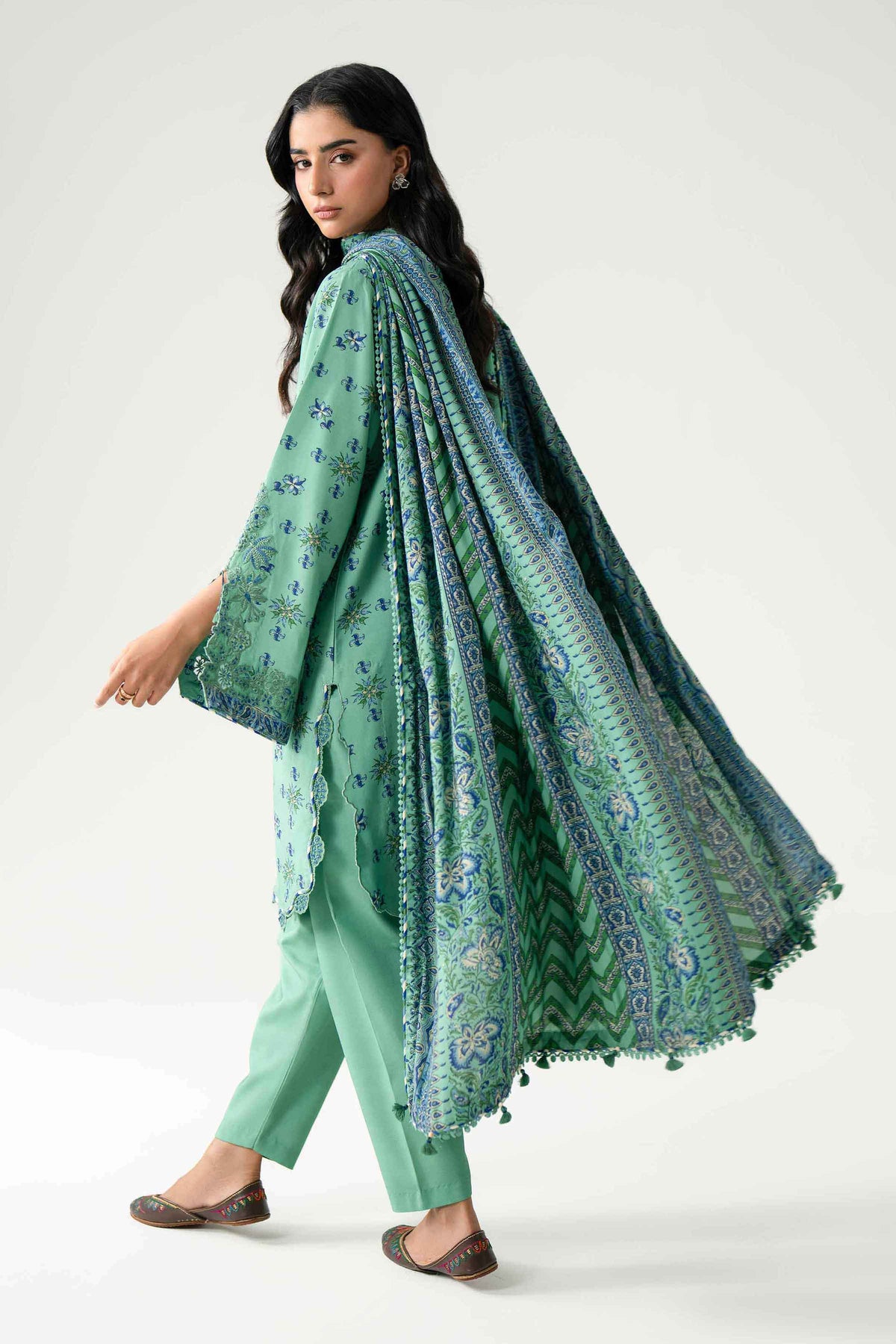 3 Piece - Printed Embroidered Suit - U3PE-NISHA26WV1-2