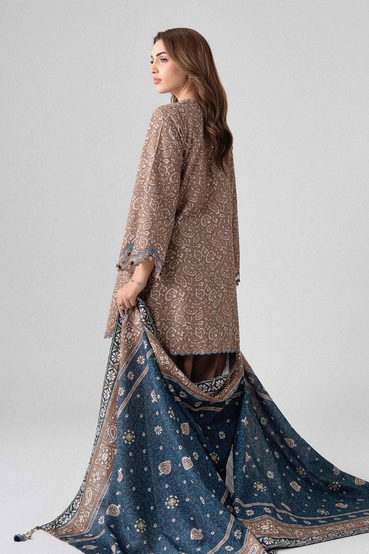 3 Piece - Printed Embroidered Suit - U3PE-NISHA26WV1-21