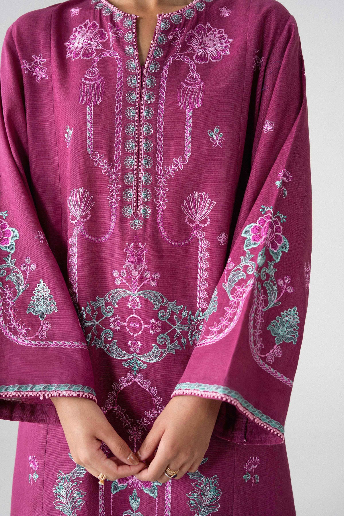 3 Piece - Digital Printed Embroidered Suit - U3PE-NISHA26WV1-237