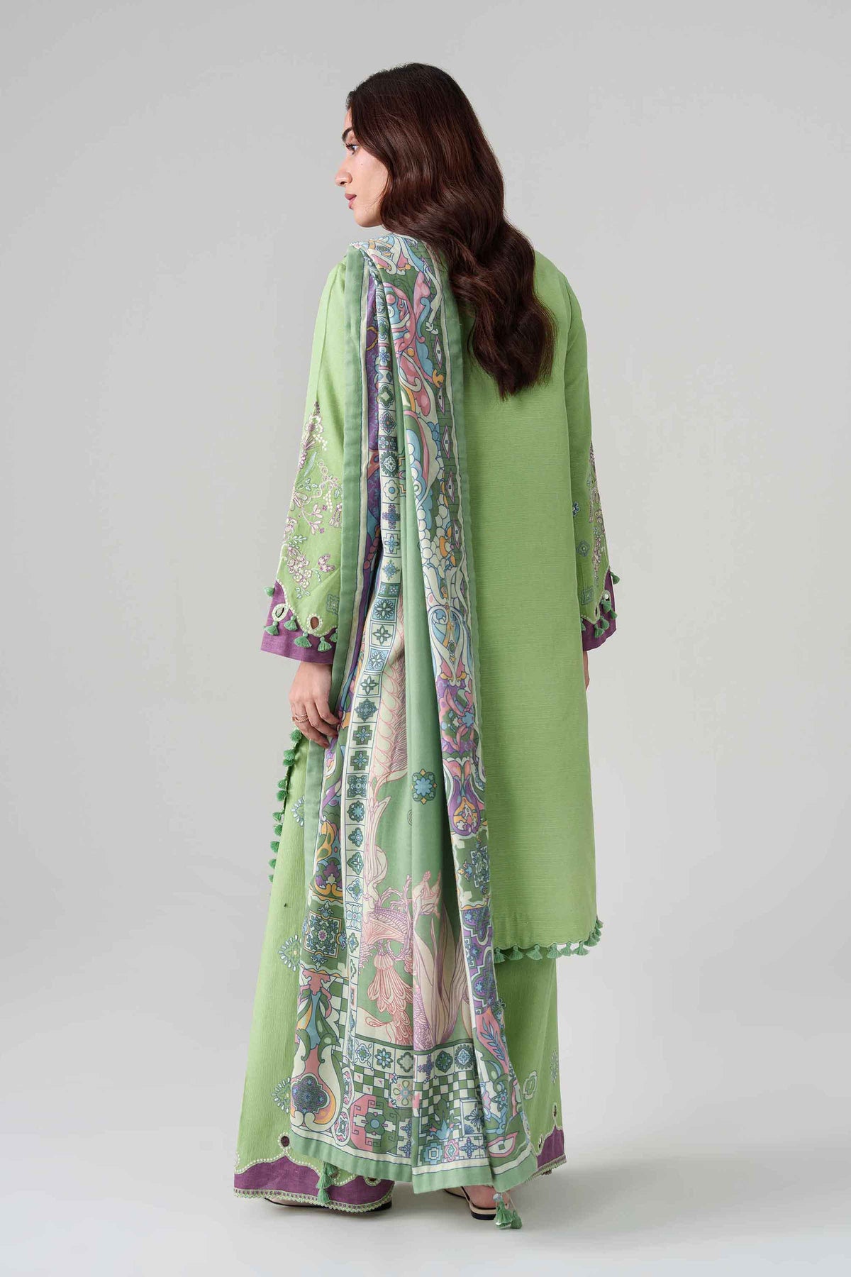 3 Piece - Digital Printed Embroidered Suit - U3PE-NISHA26WV1-240