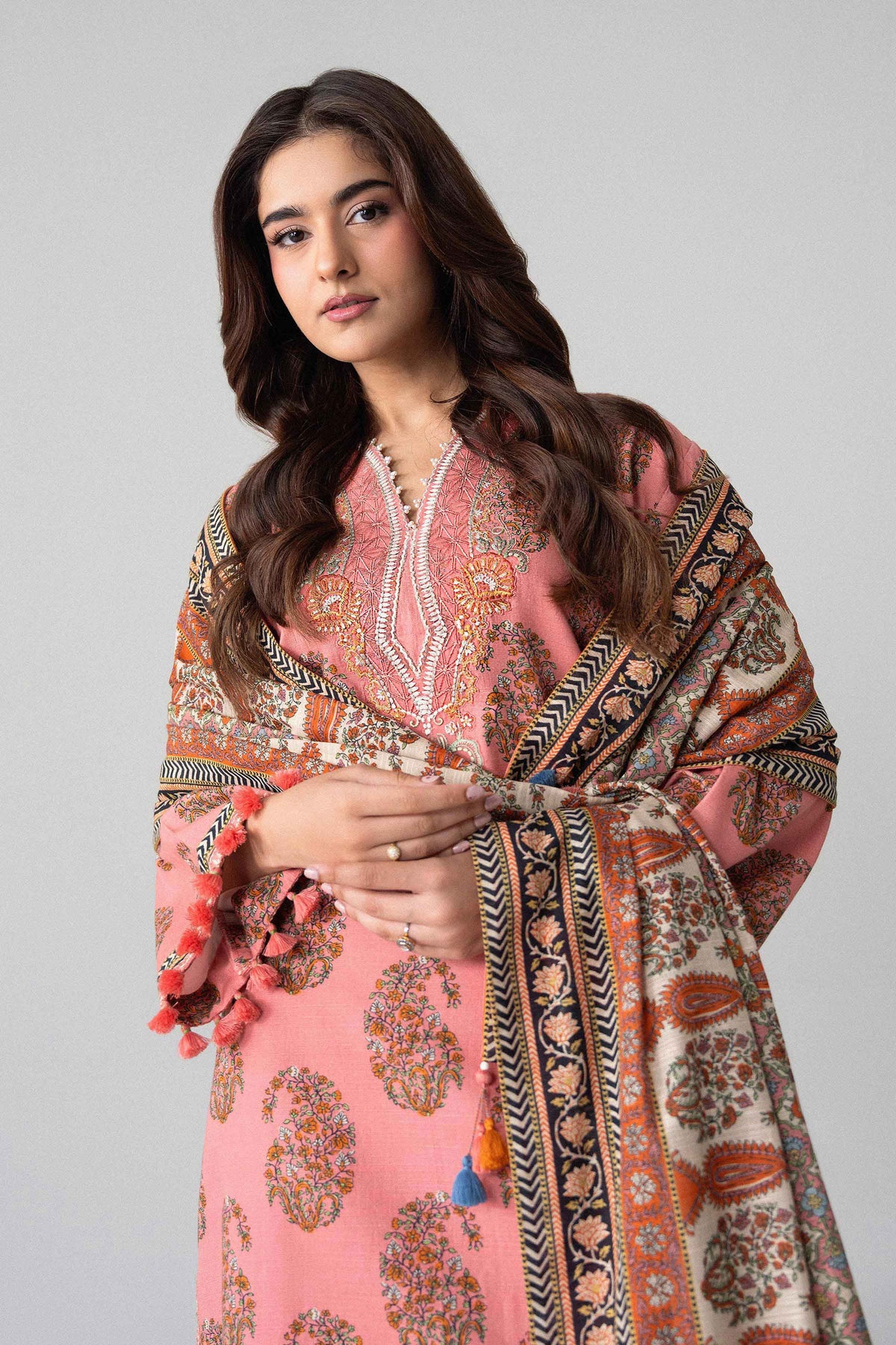 3 Piece - Printed Embroidered Suit - U3PE-NISHA26WV1-26