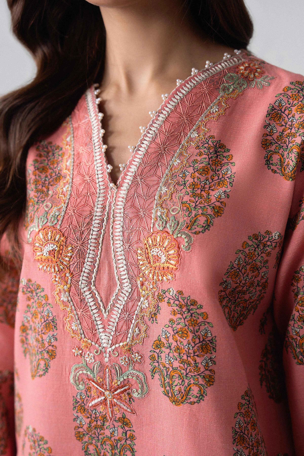 3 Piece - Printed Embroidered Suit - U3PE-NISHA26WV1-26
