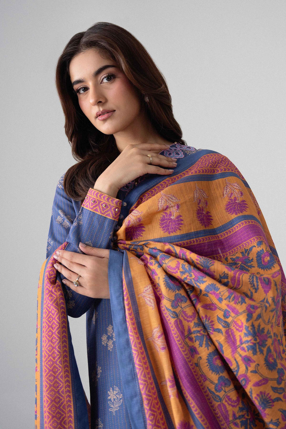 3 Piece - Printed Embroidered Suit - U3PE-NISHA26WV1-27