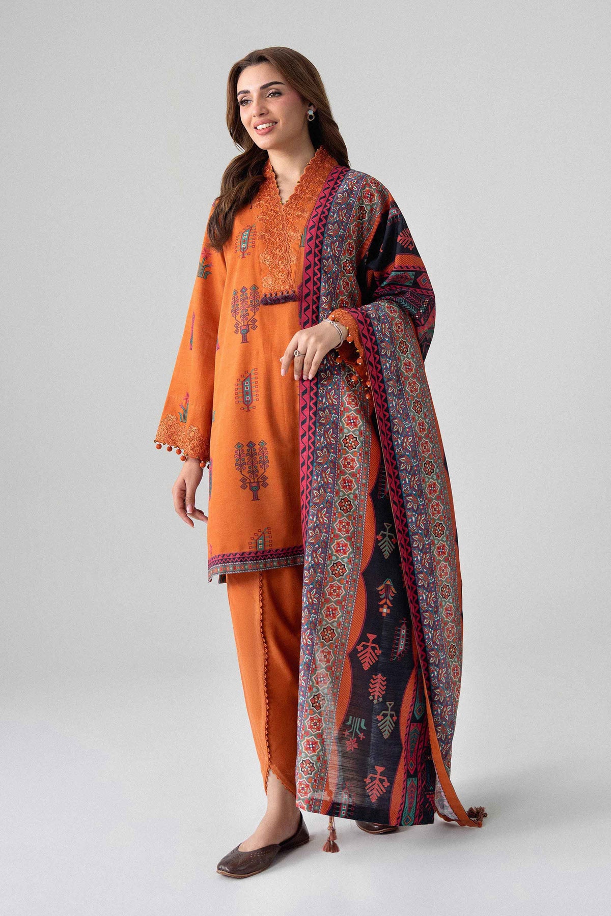 3 Piece - Printed Embroidered Suit - U3PE-NISHA26WV1-32