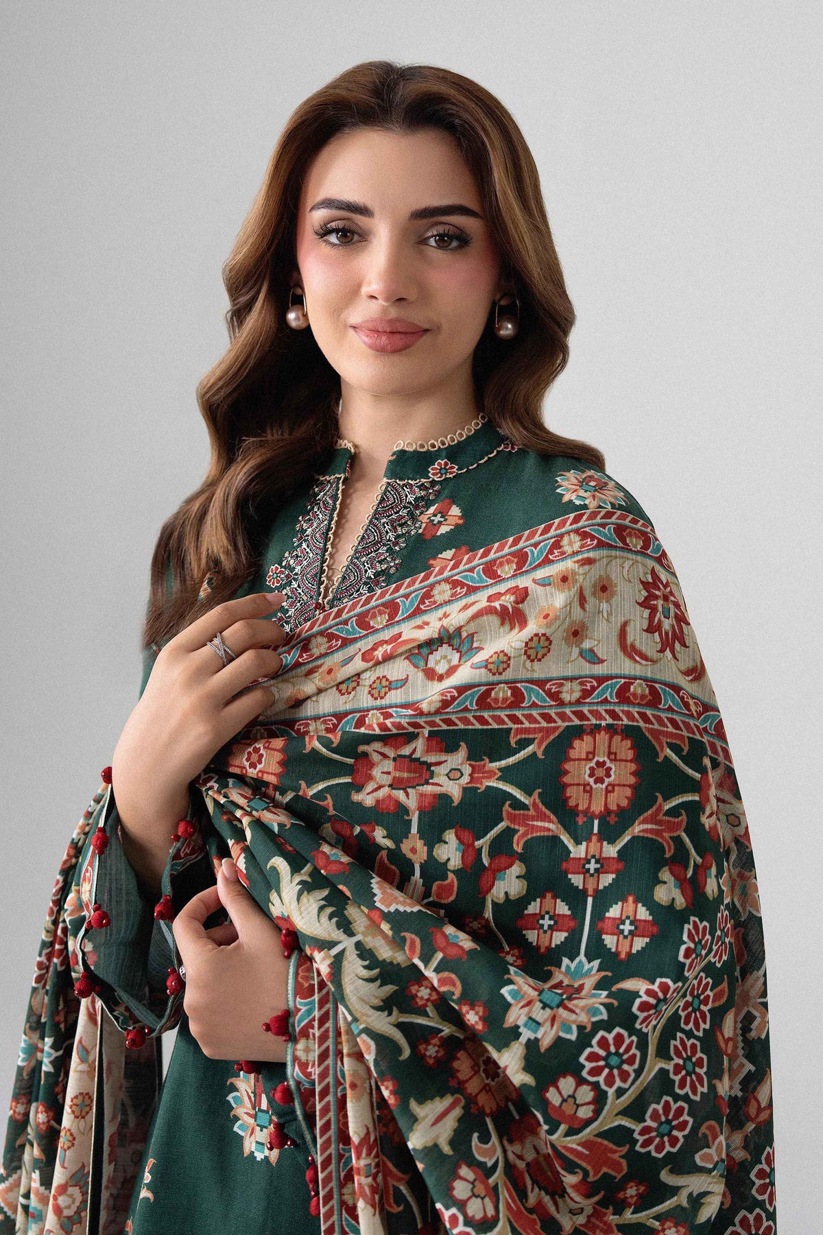 3 Piece - Printed Embroidered Suit - U3PE-NISHA26WV1-34
