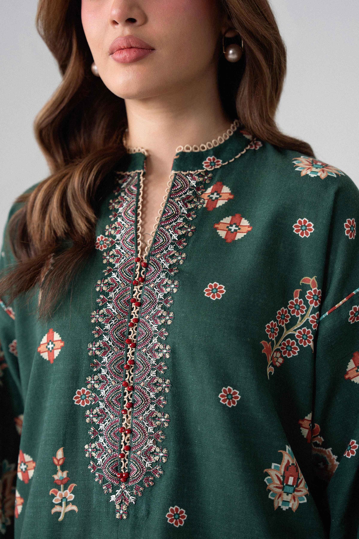 3 Piece - Printed Embroidered Suit - U3PE-NISHA26WV1-34