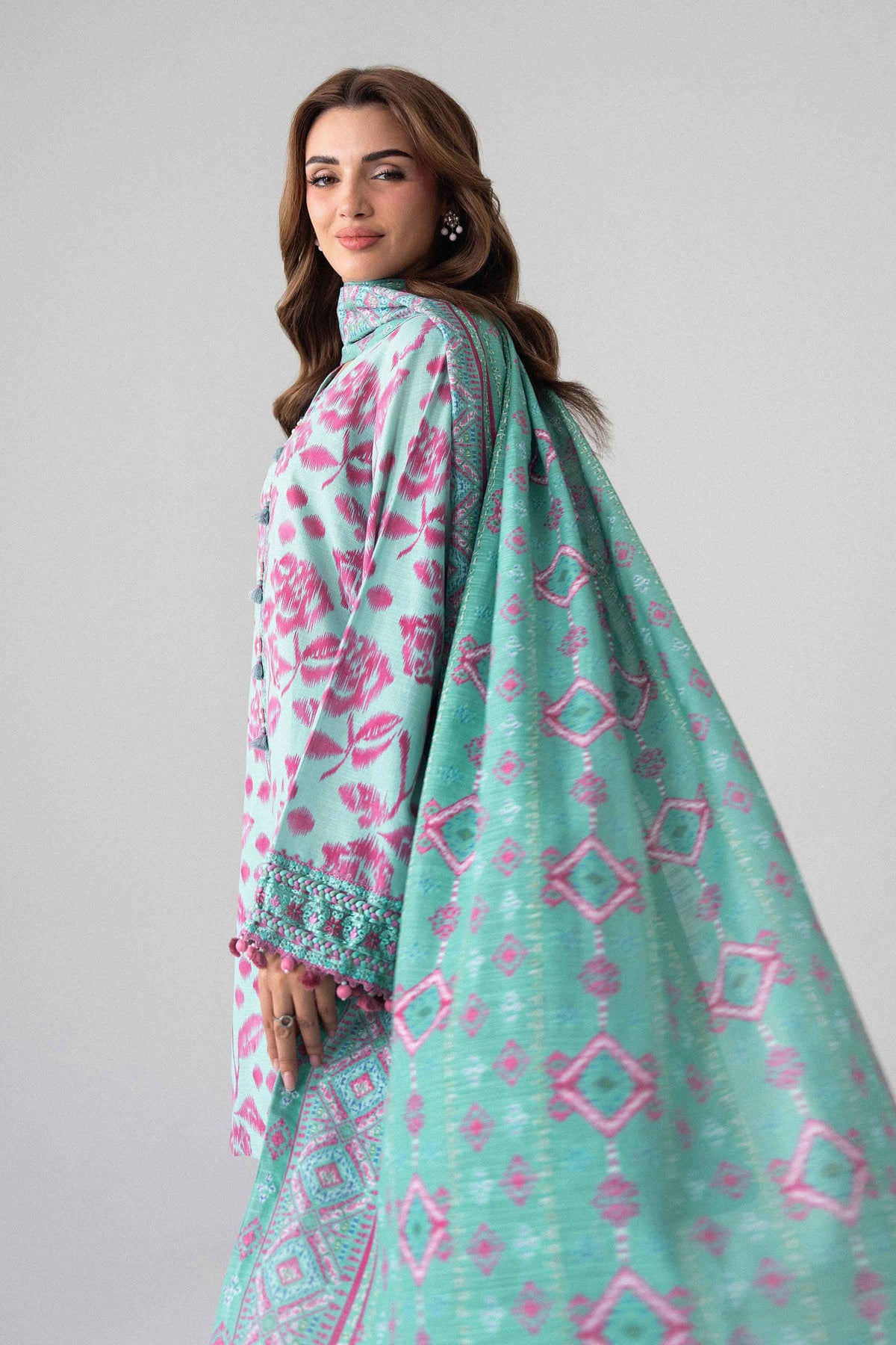 3 Piece - Printed Embroidered Suit - U3PE-NISHA26WV1-36