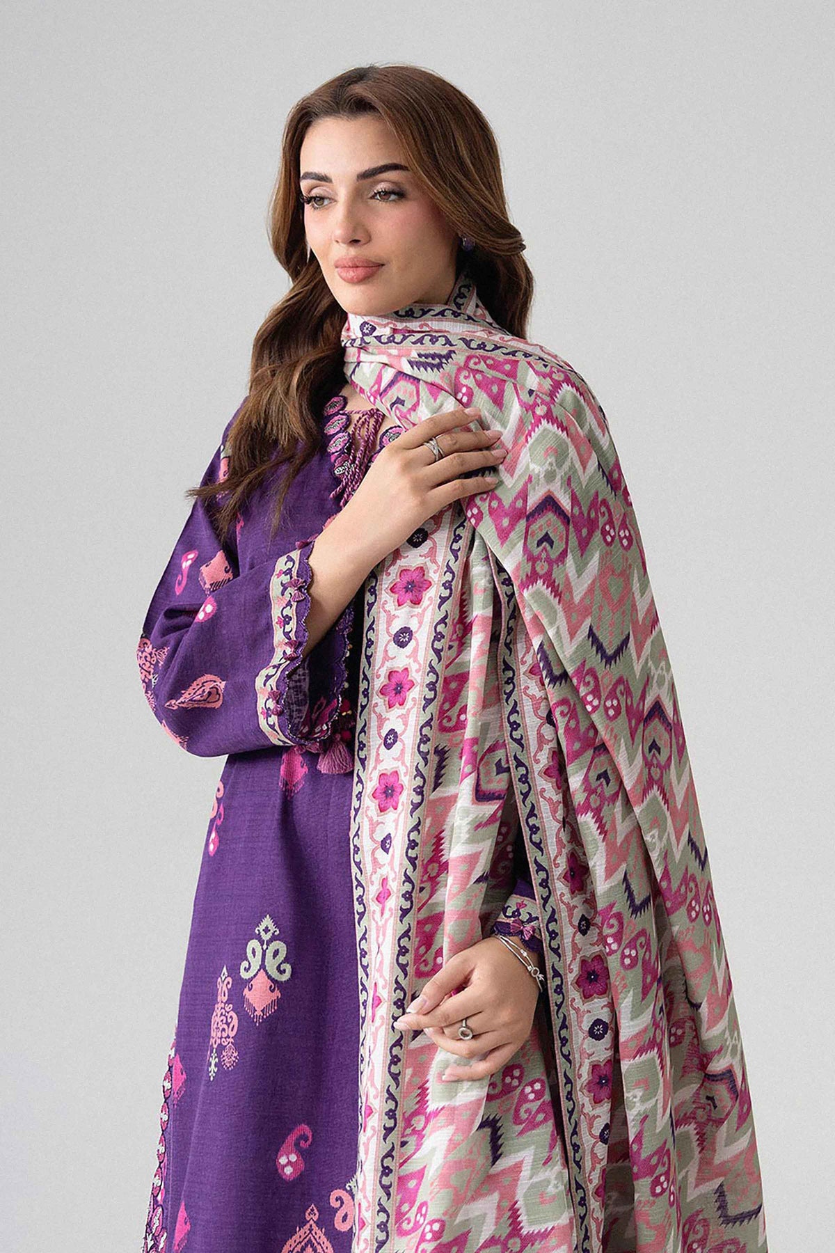 3 Piece - Printed Embroidered Suit - U3PE-NISHA26WV1-37