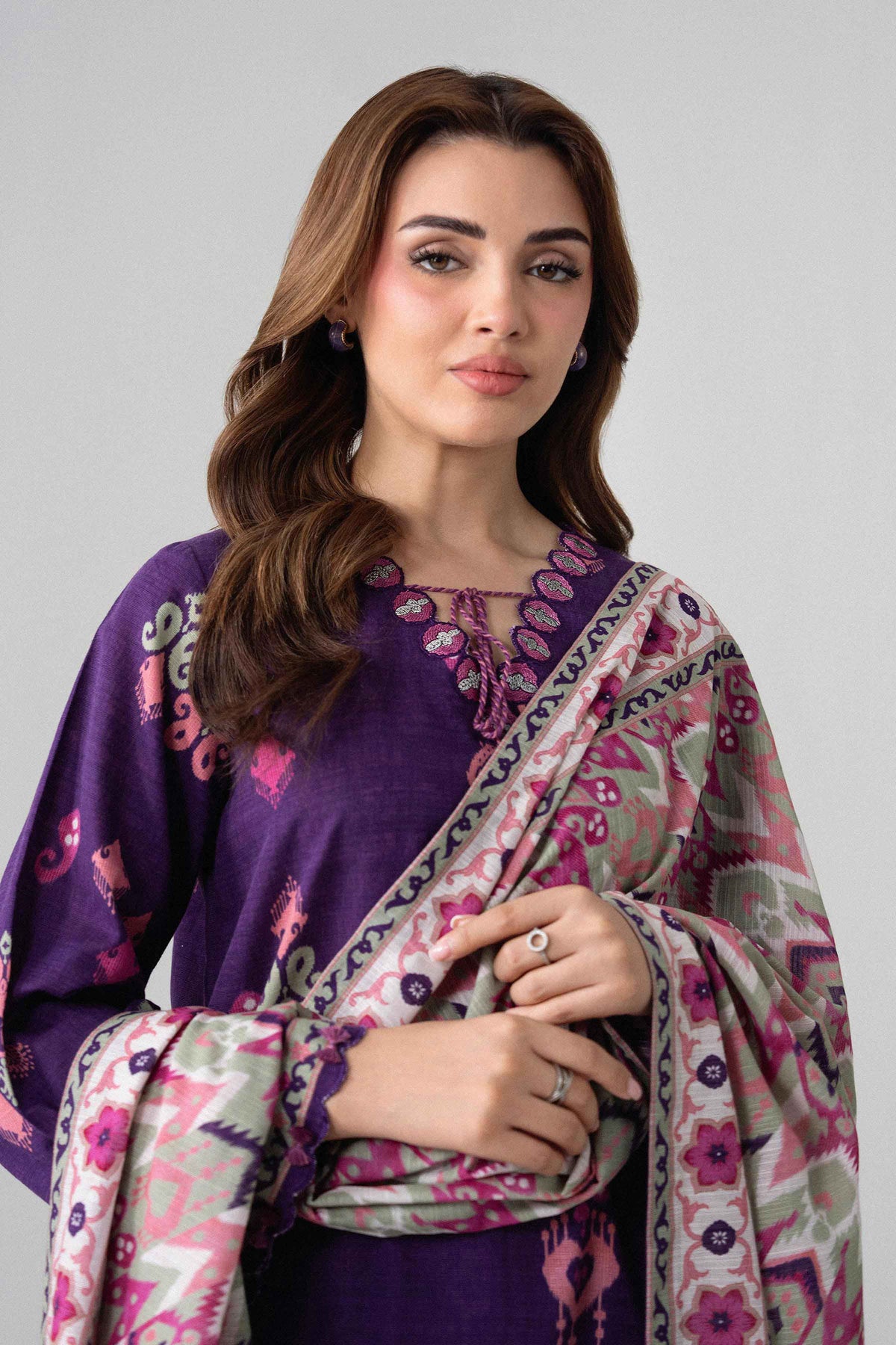 3 Piece - Printed Embroidered Suit - U3PE-NISHA26WV1-37