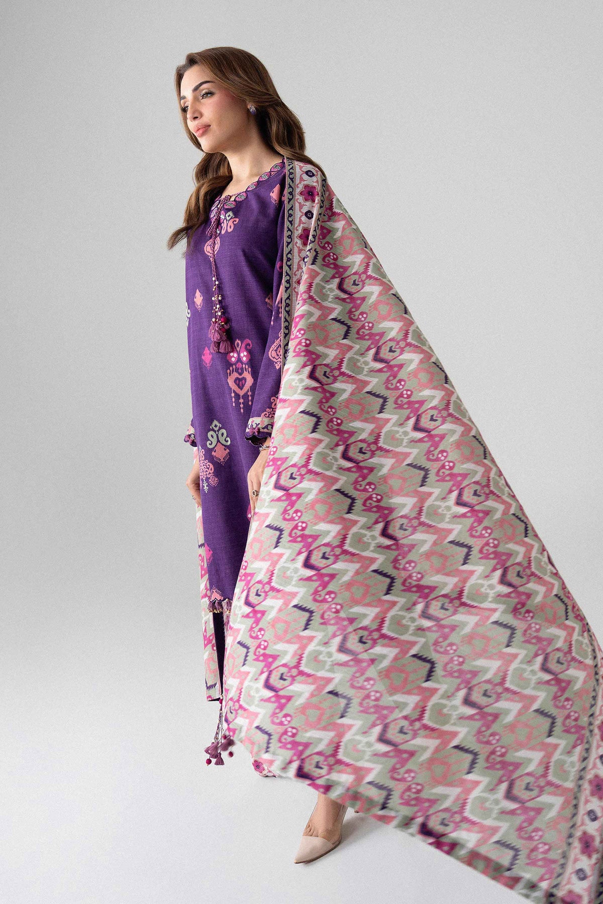 3 Piece - Printed Embroidered Suit - U3PE-NISHA26WV1-37