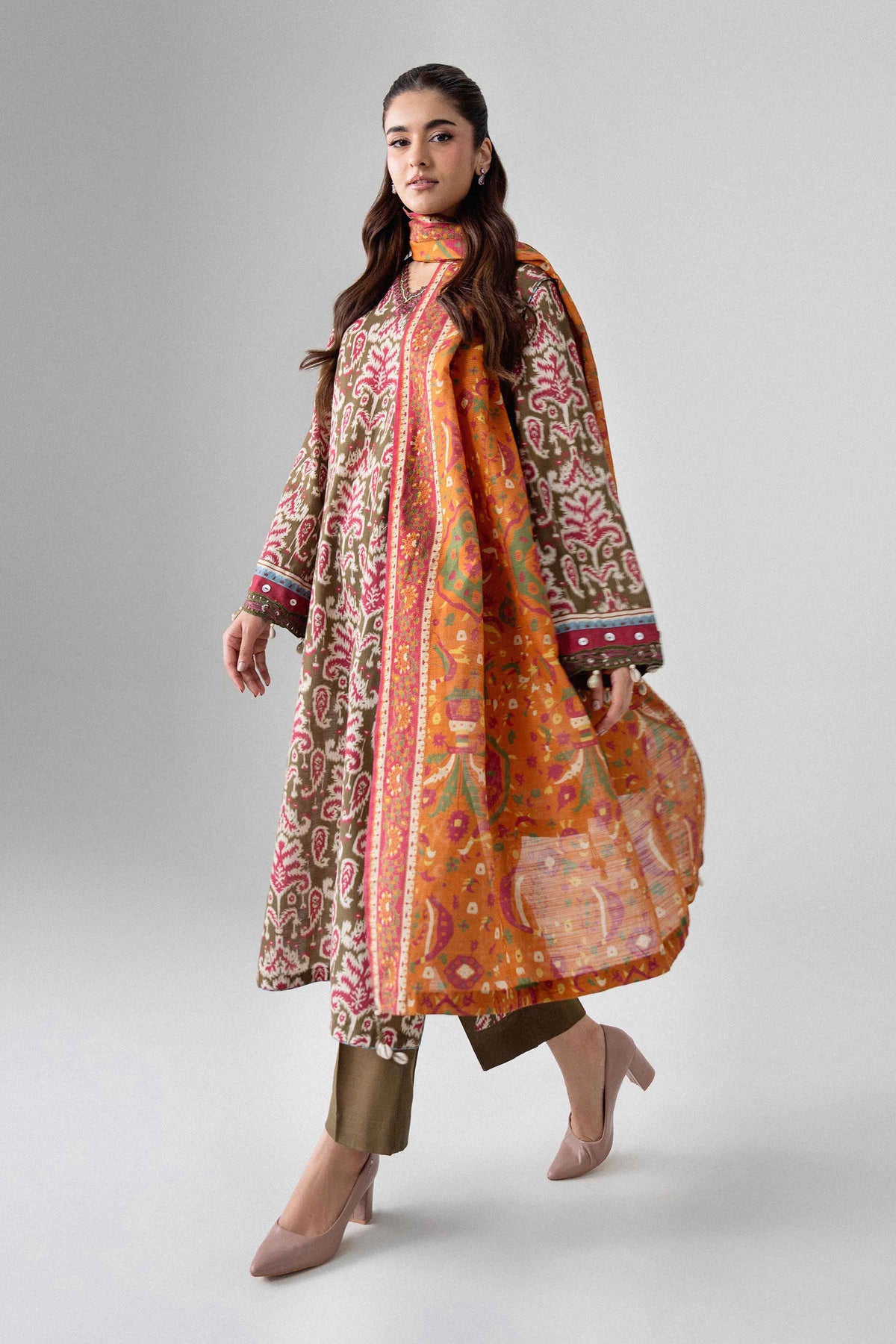3 Piece - Printed Embroidered Suit - U3PE-NISHA26WV1-38