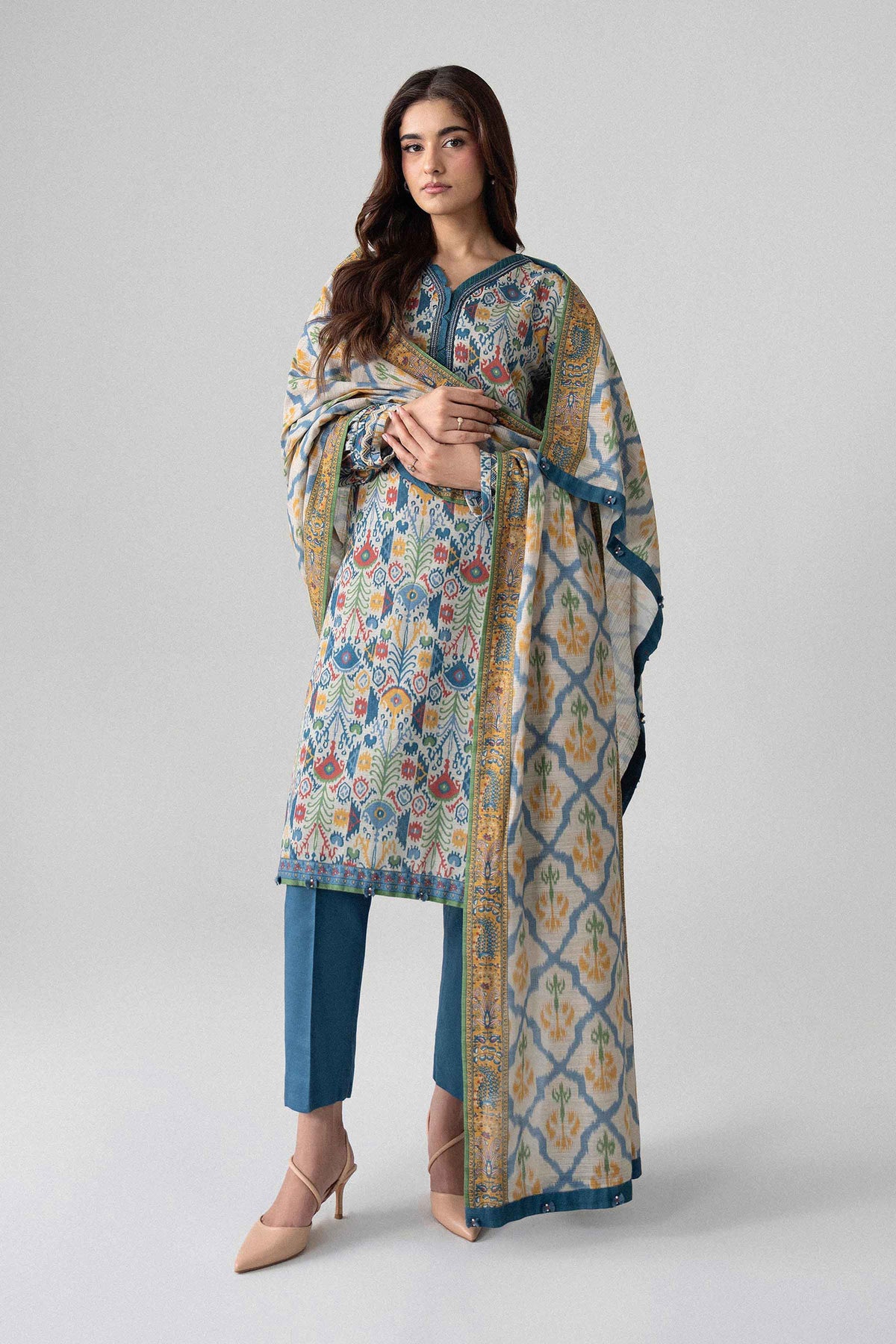3 Piece - Printed Embroidered Suit - U3PE-NISHA26WV1-39