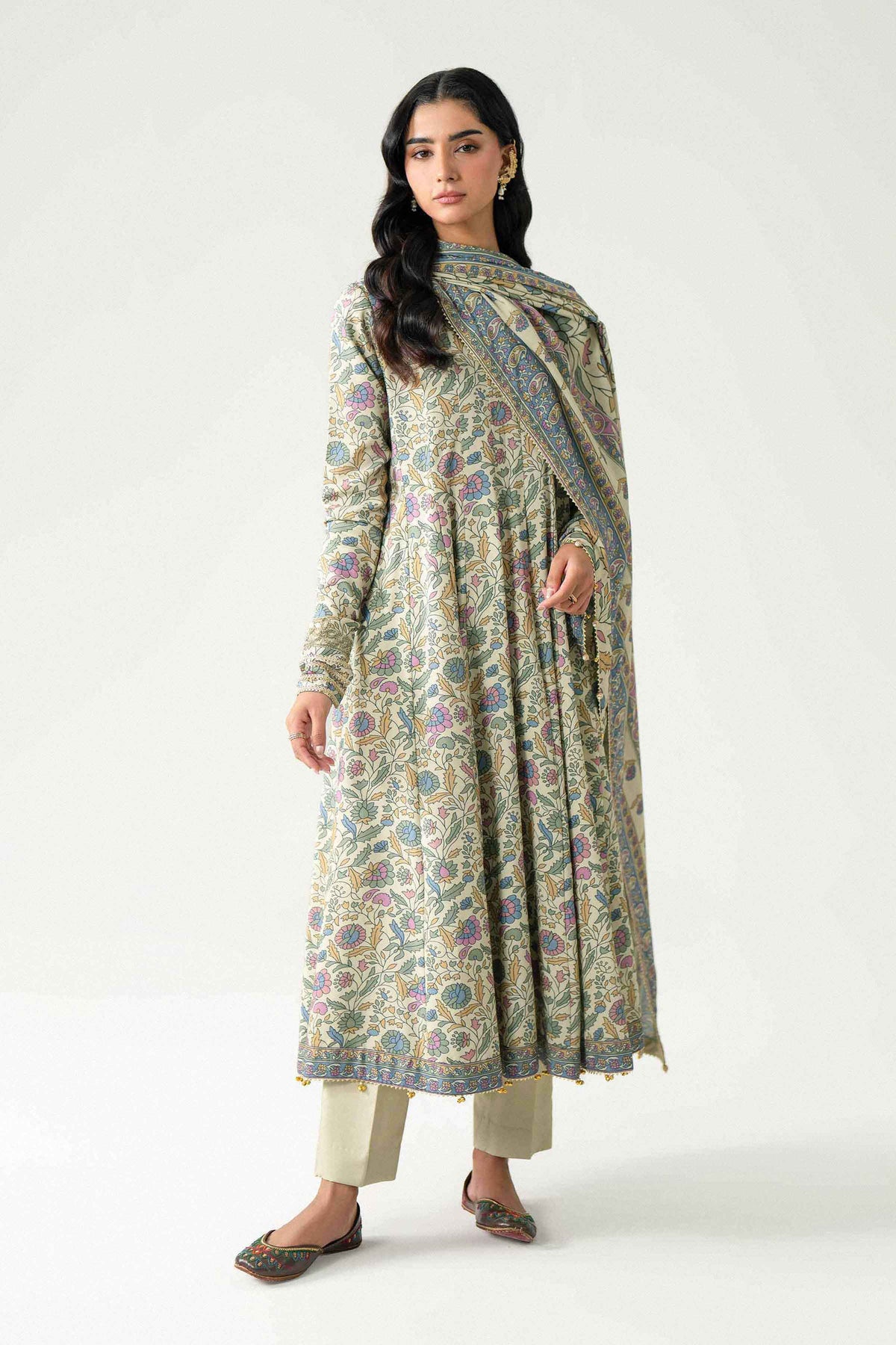3 Piece - Printed Embroidered Suit - U3PE-NISHA26WV1-42