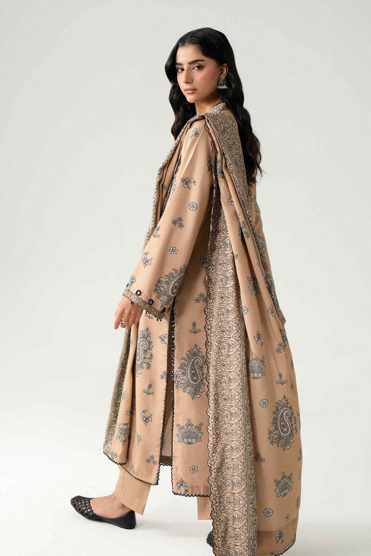 3 Piece - Printed Embroidered Suit - U3PE-NISHA26WV1-46