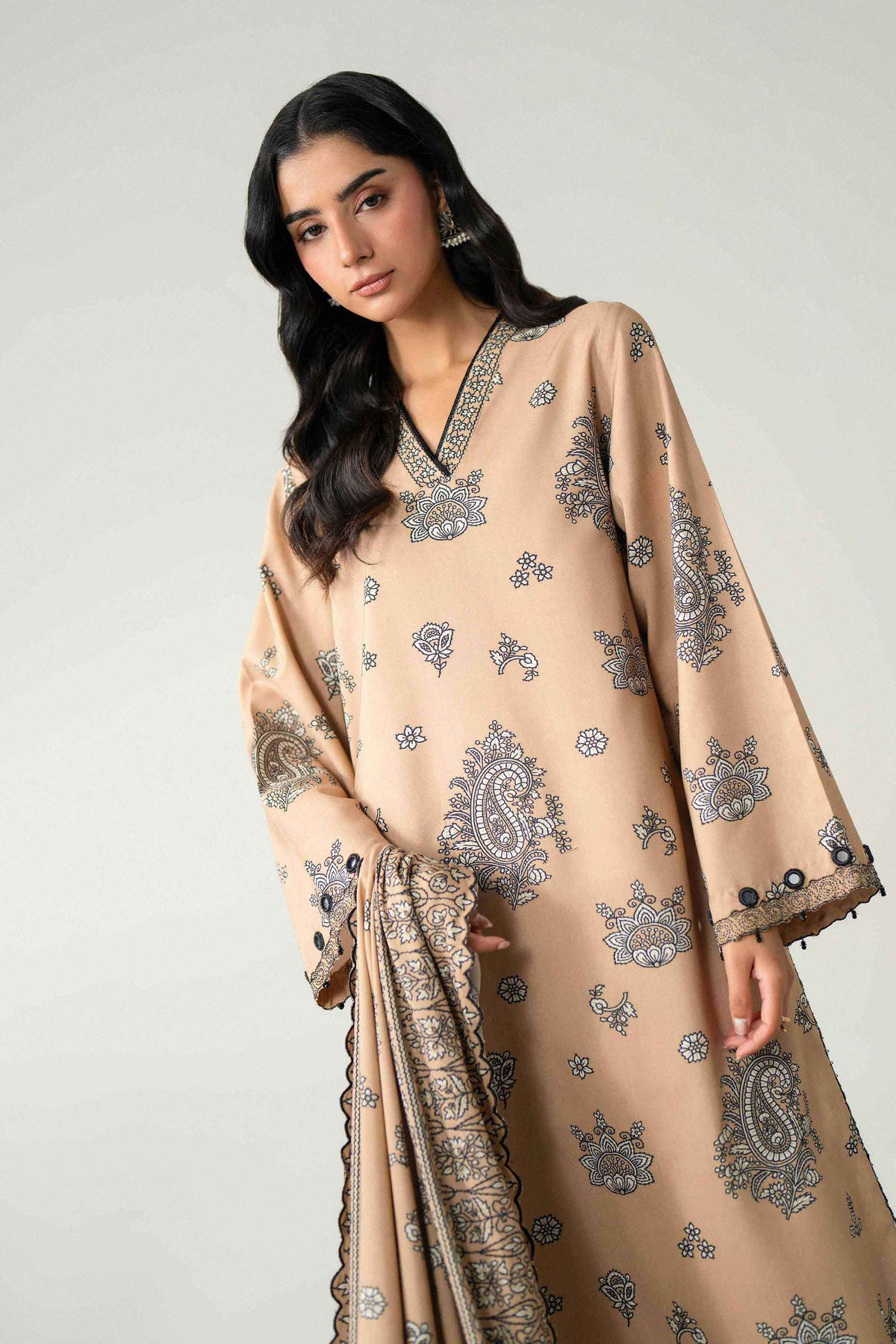 3 Piece - Printed Embroidered Suit - U3PE-NISHA26WV1-46