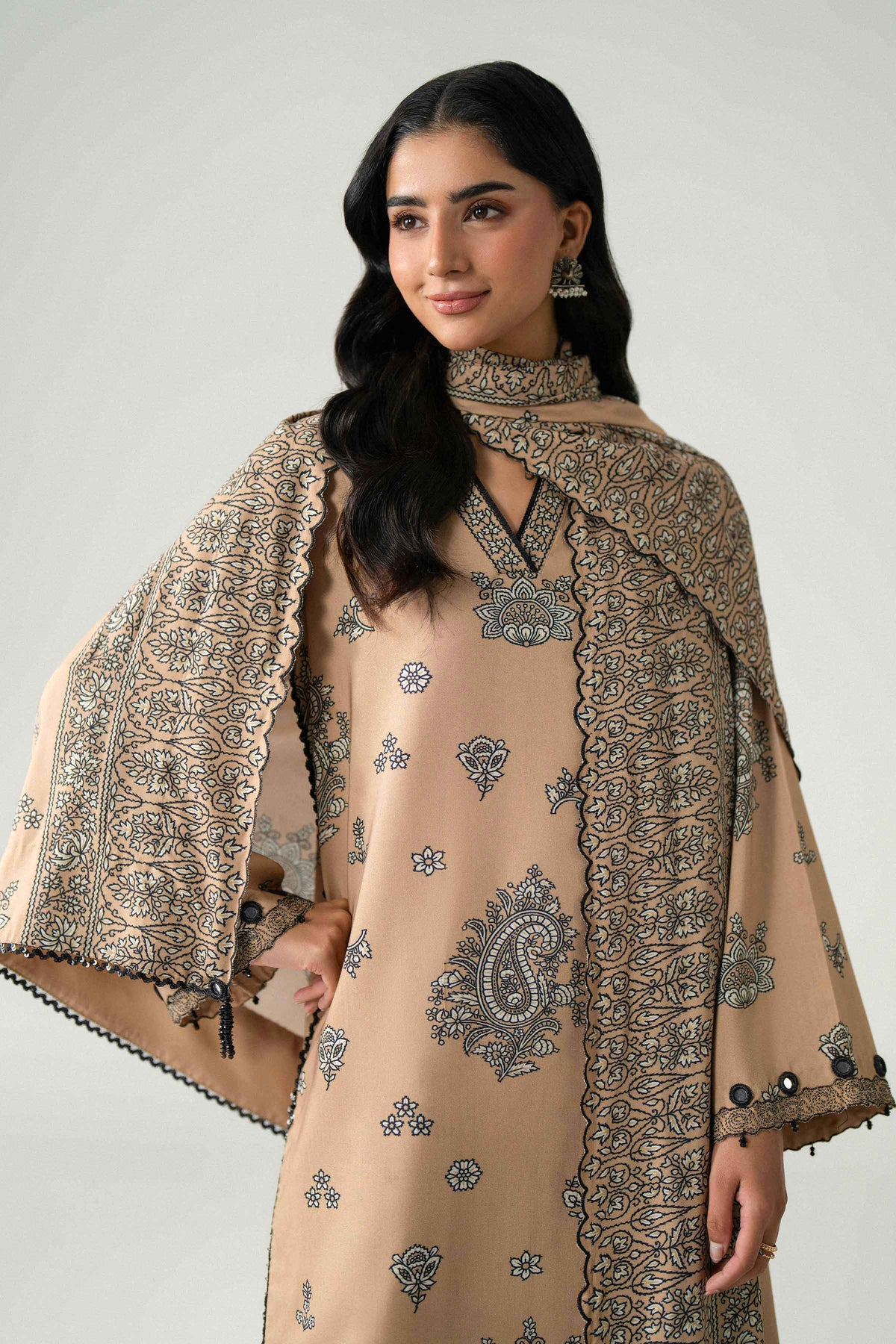 3 Piece - Printed Embroidered Suit - U3PE-NISHA26WV1-46