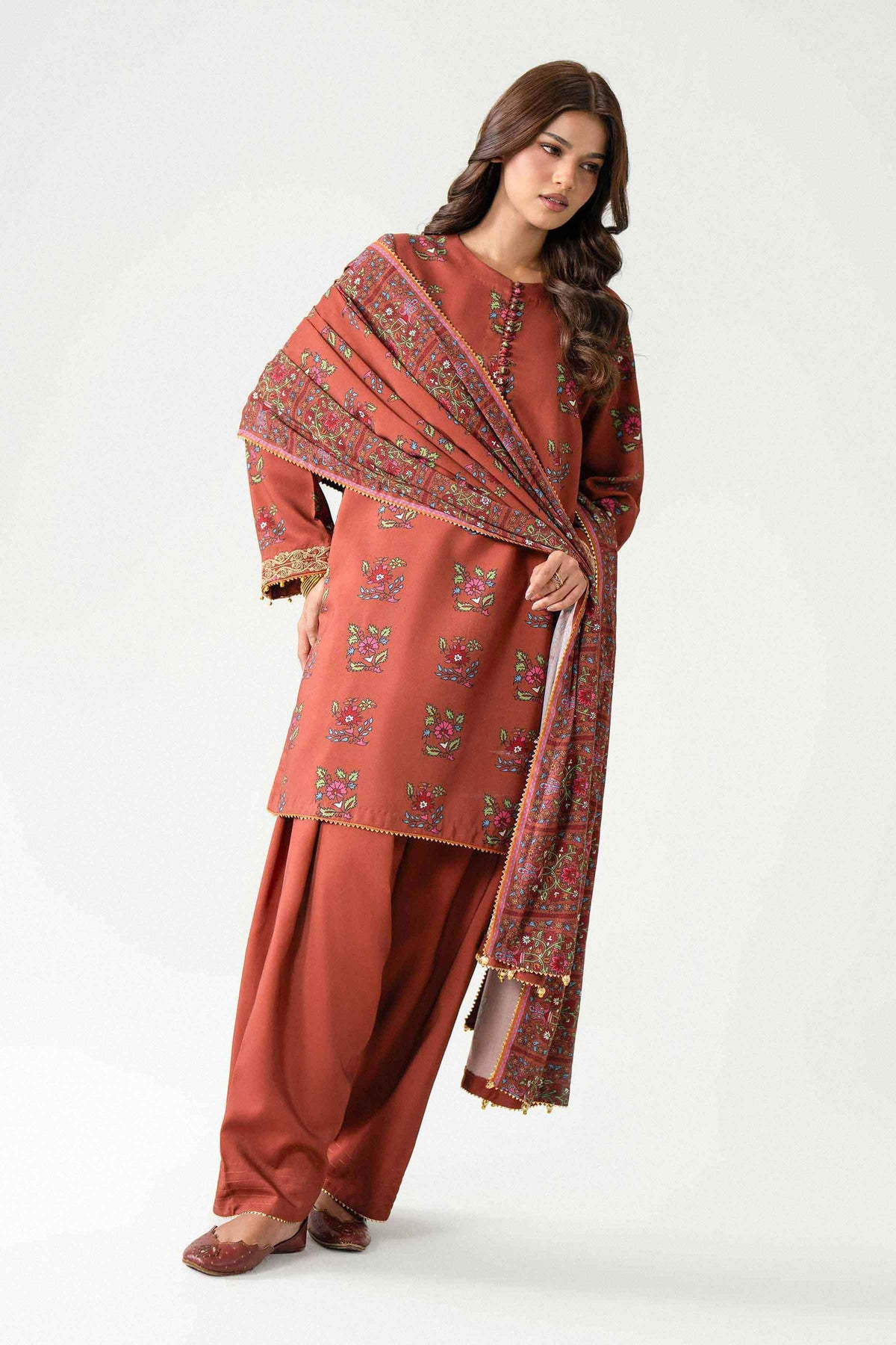 3 Piece - Printed Embroidered Suit - U3PE-NISHA26WV1-47