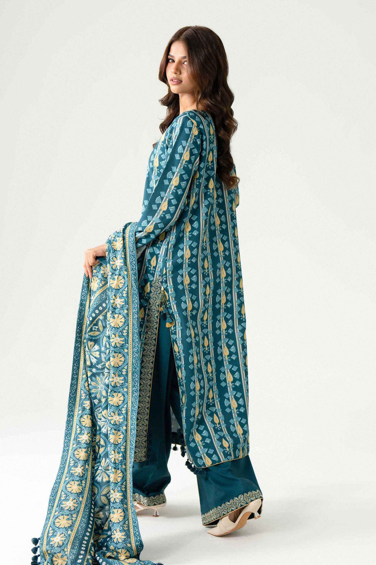 3 Piece - Printed Embroidered Suit - U3PE-NISHA26WV1-49
