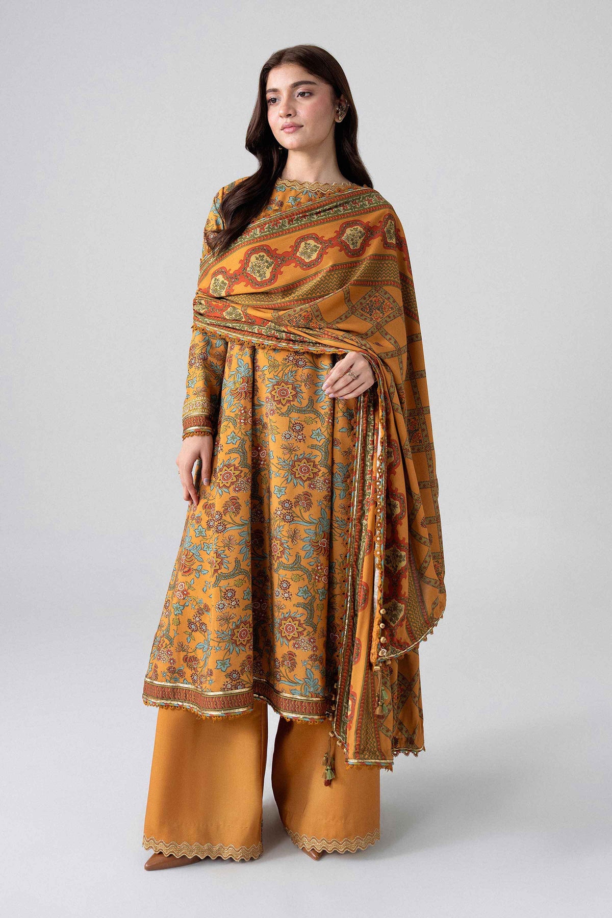 3 Piece - Printed Embroidered Suit - U3PE-NISHA26WV1-5