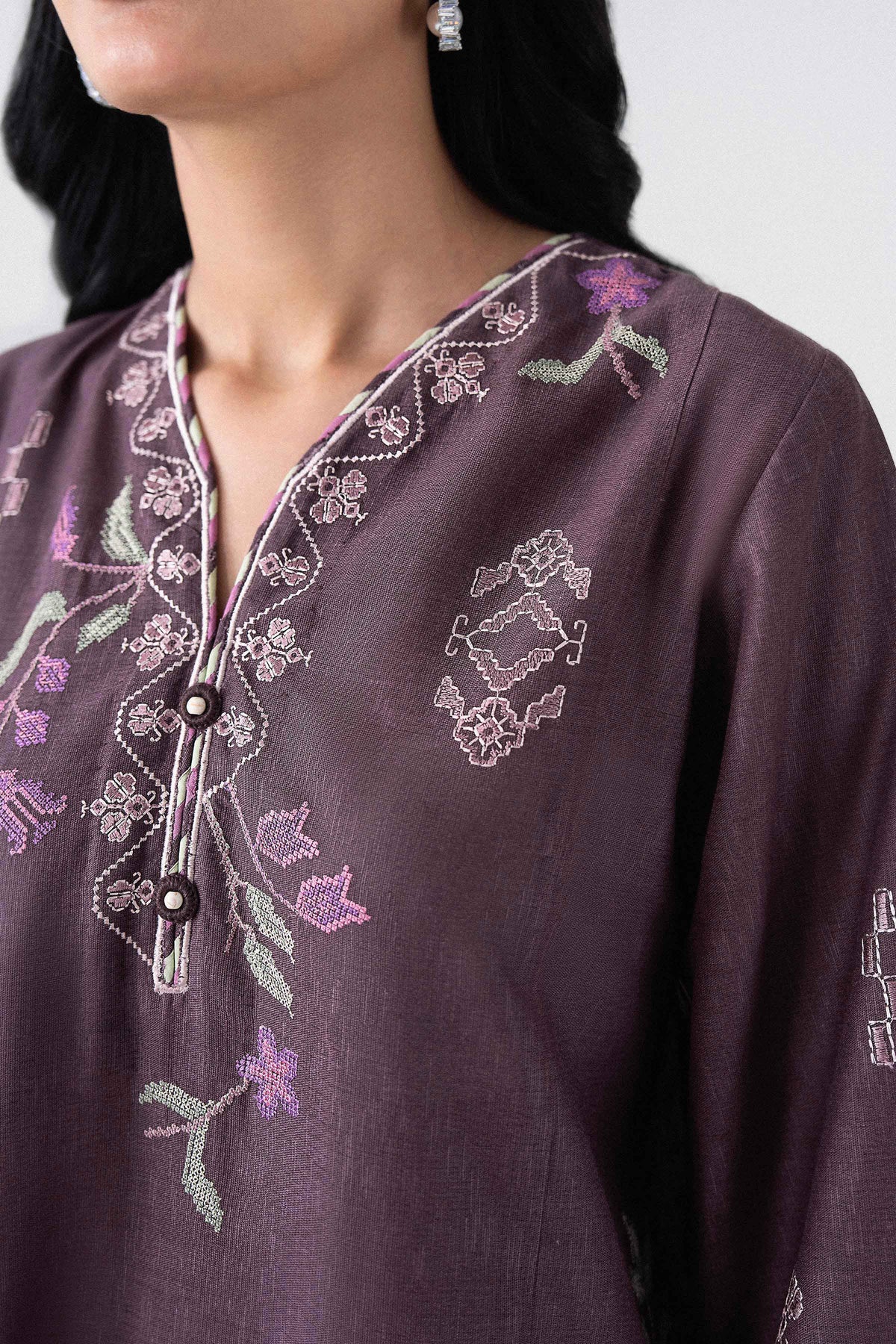 3 Piece - Embroidered Suit - U3PE-NISHA26WV1-54