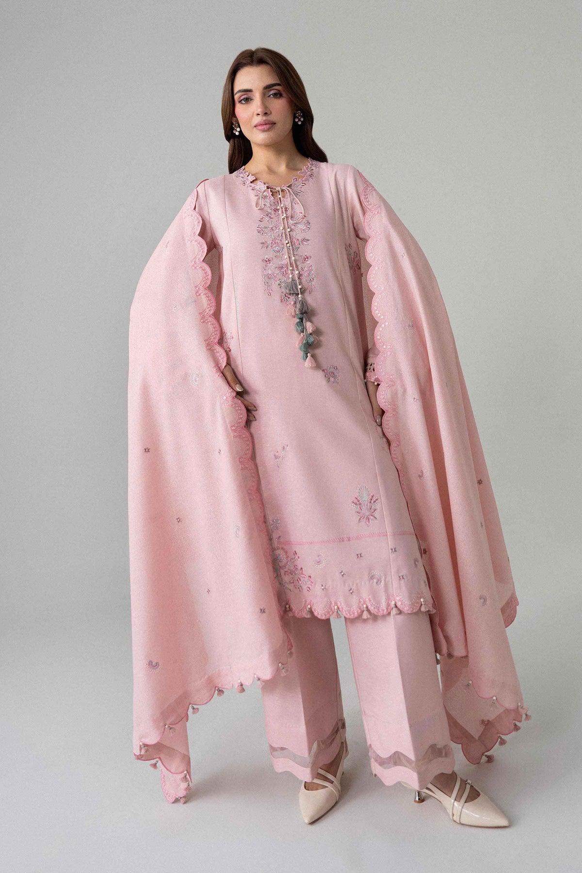 3 Piece - Embroidered Suit - U3PE-NISHA26WV1-58 for, - Unstitched Collection | Nishat | Shop Online