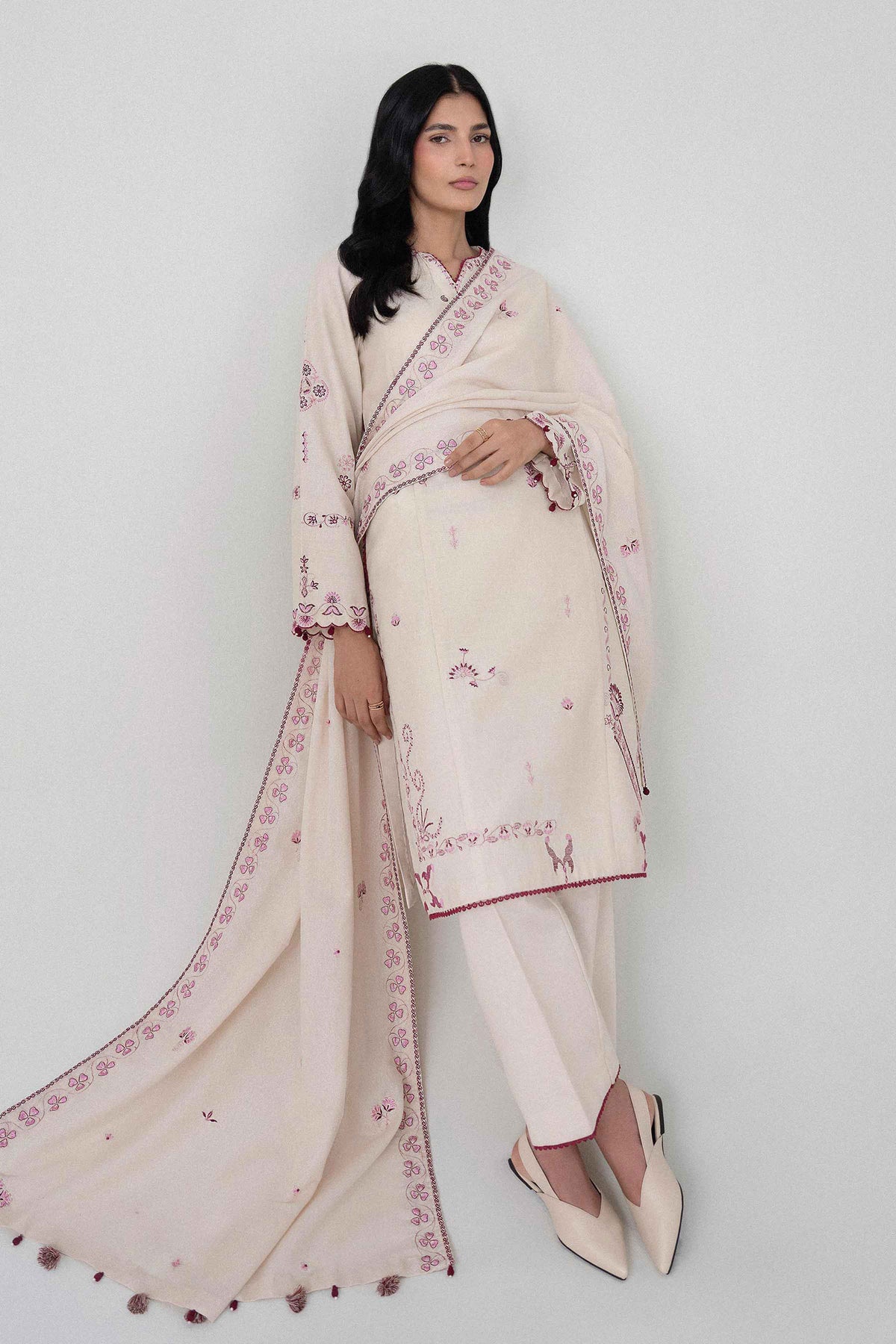 3 Piece - Embroidered Suit - U3PE-NISHA26WV1-59 for, - Unstitched Collection | Nishat | Shop Online