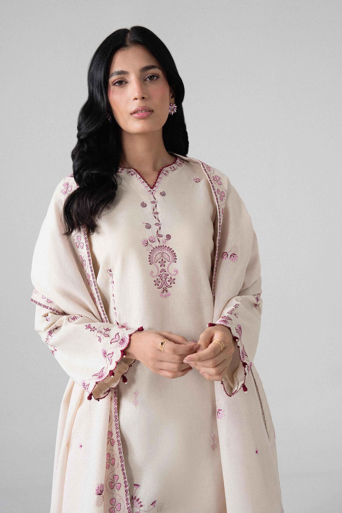 3 Piece - Embroidered Suit - U3PE-NISHA26WV1-59
