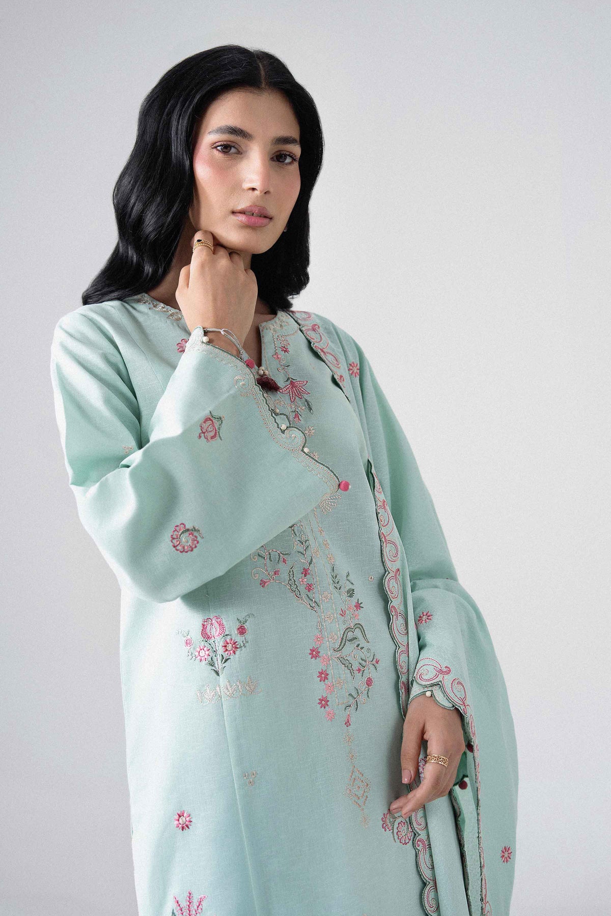 3 Piece - Embroidered Suit - U3PE-NISHA26WV1-61