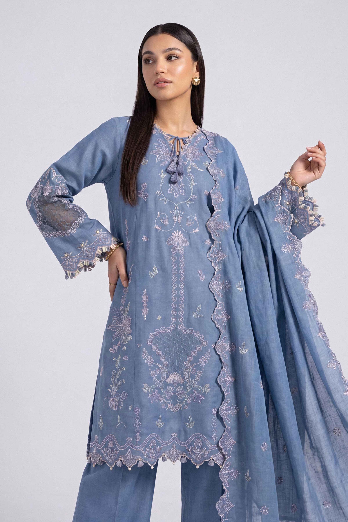 3 Piece - Embroidered Suit - U3PE-NISHA26WV1-62