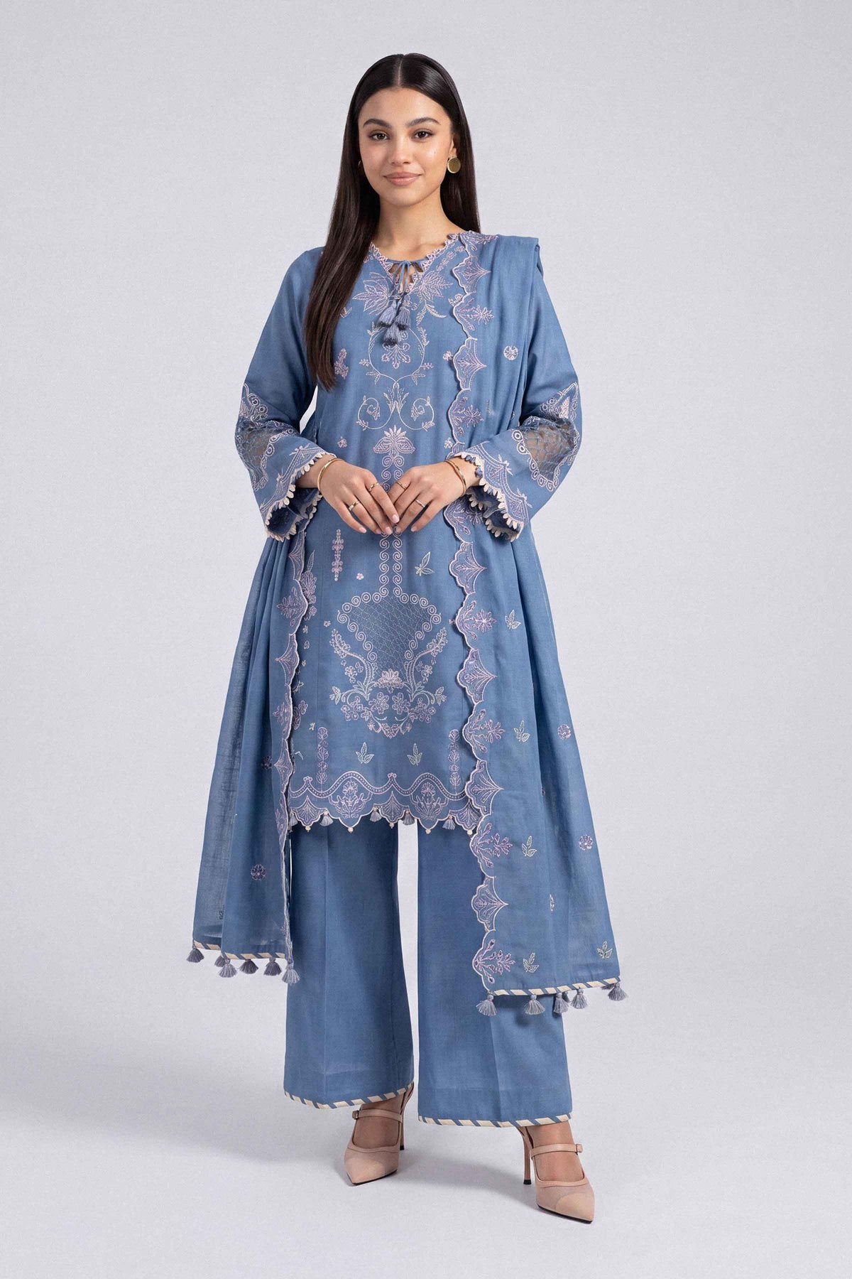 3 Piece - Embroidered Suit - U3PE-NISHA26WV1-62 for, - Unstitched Collection | Nishat | Shop Online