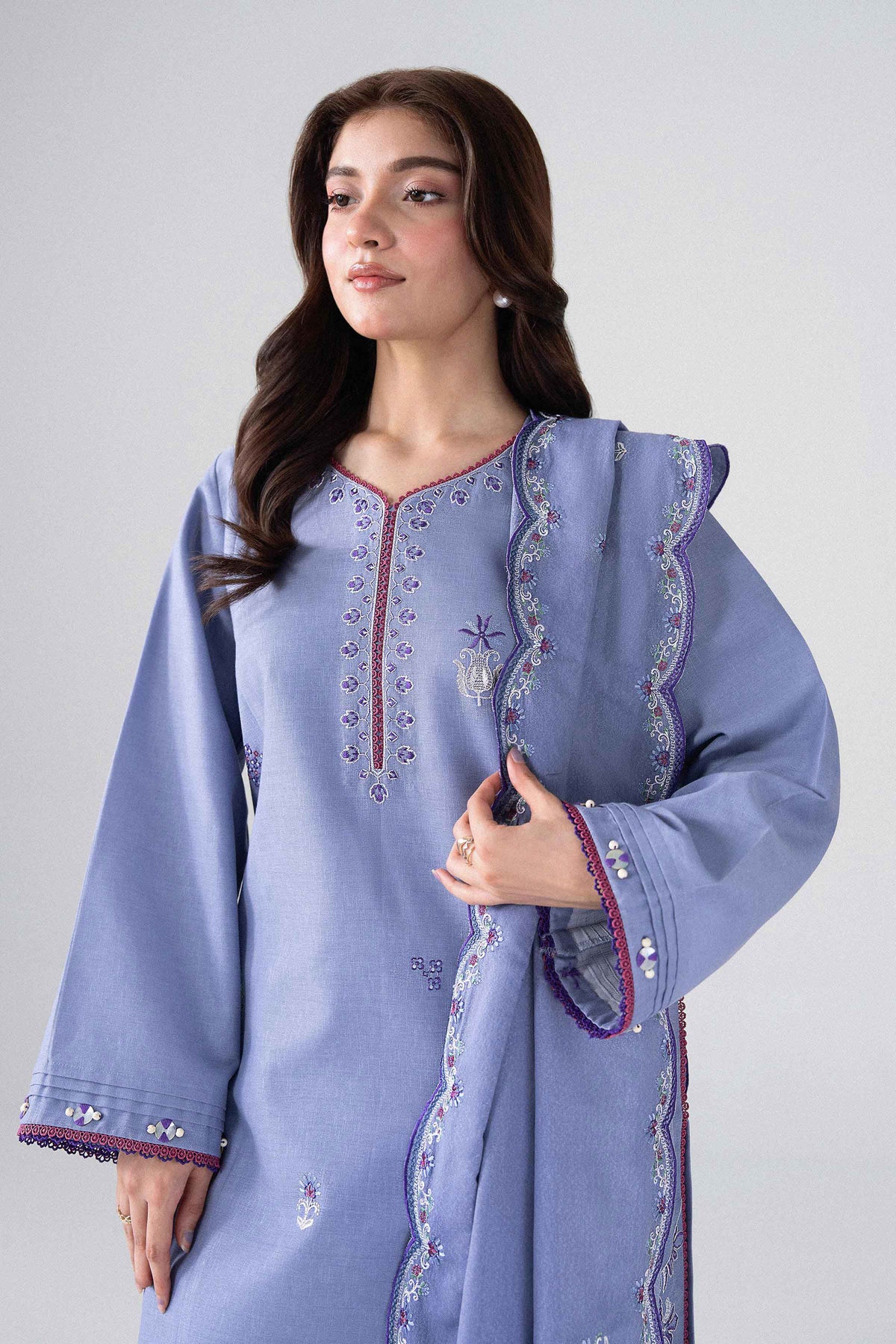 3 Piece - Embroidered Suit - U3PE-NISHA26WV1-63