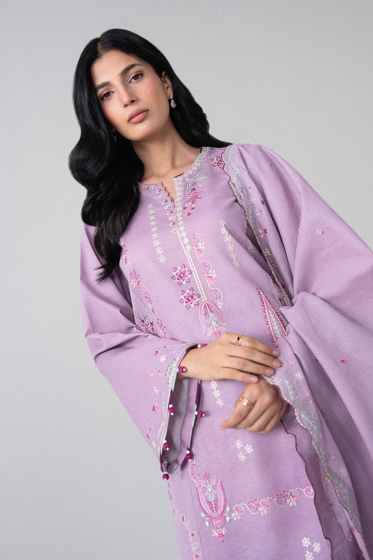 3 Piece - Embroidered Suit - U3PE-NISHA26WV1-64