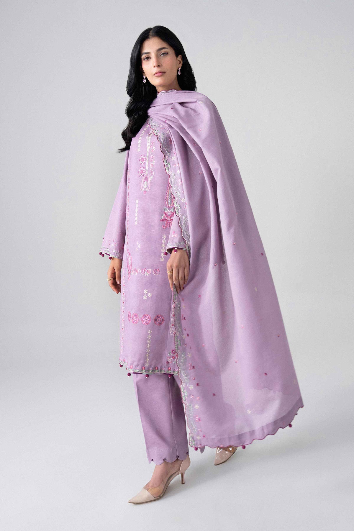 3 Piece - Embroidered Suit - U3PE-NISHA26WV1-64