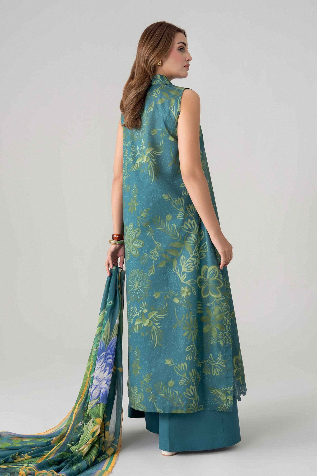 3 Piece - Digital Printed Embroidered Suit - U3PE-NISHA26WV1-67