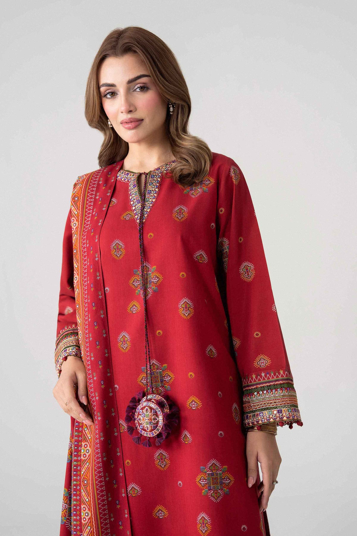 3 Piece - Printed Embroidered Suit - U3PE-NISHA26WV1-8