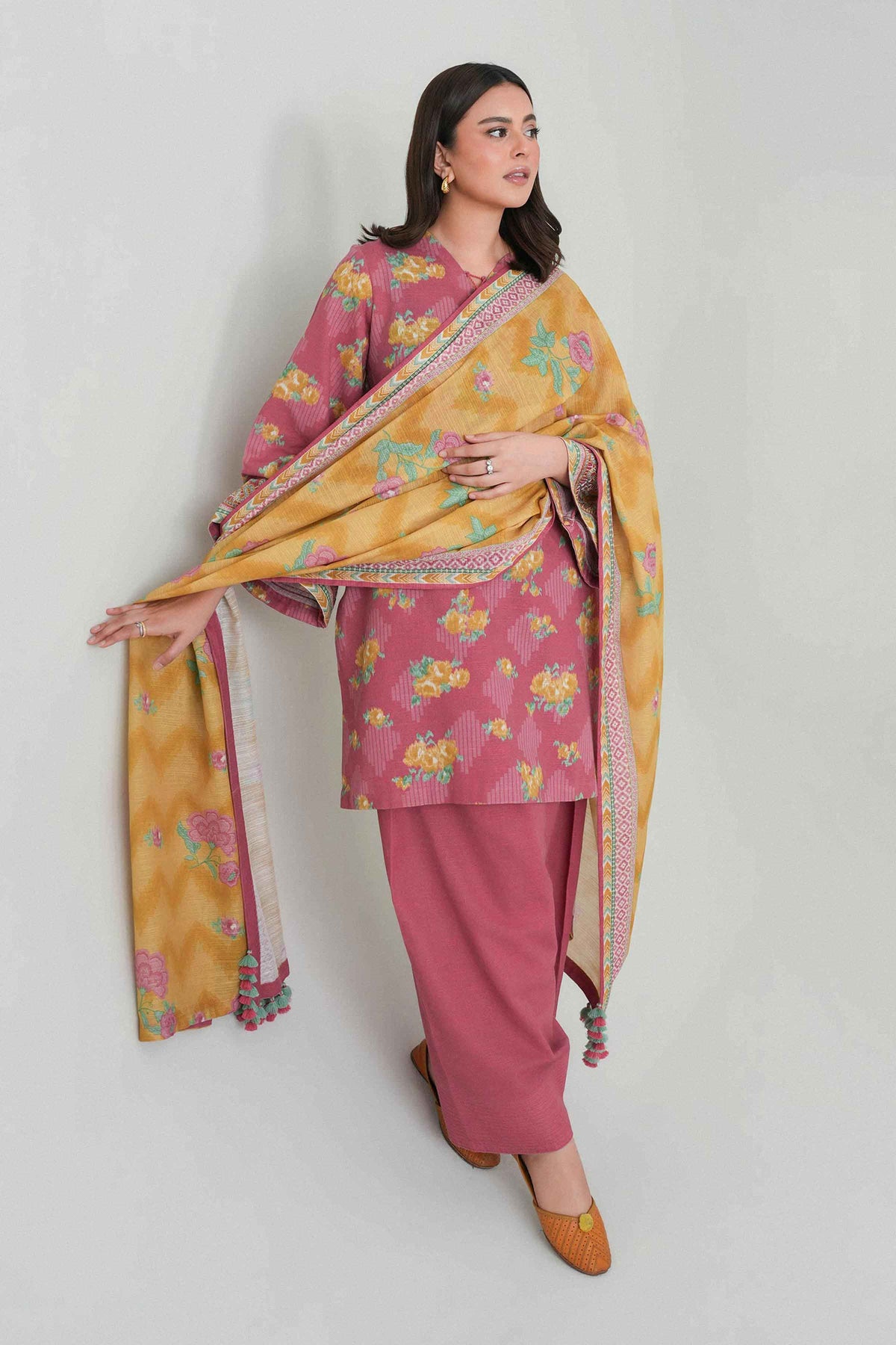 3 Piece - Printed Embroidered Suit - U3PE-NISHA26WV1-87