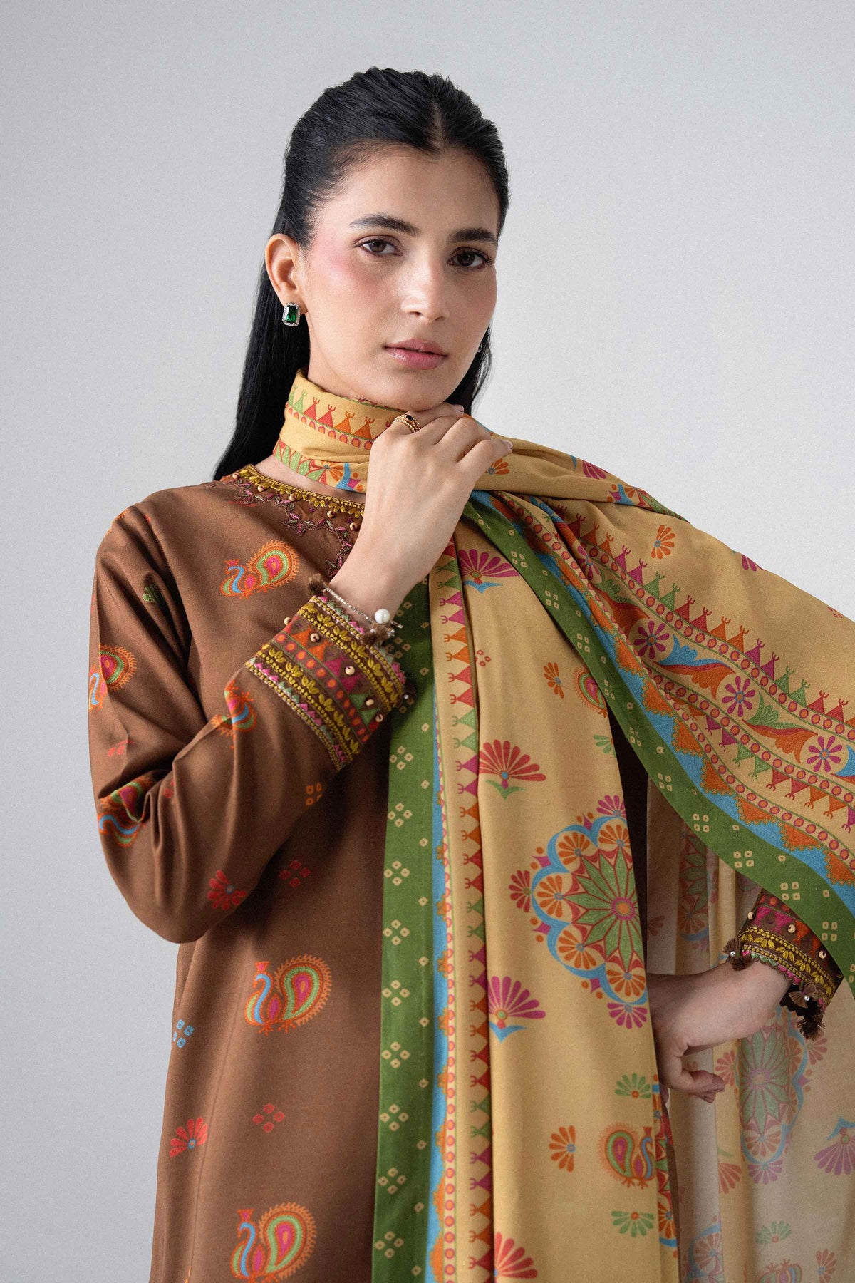 3 Piece - Printed Embroidered Suit - U3PE-NISHA26WV1-9