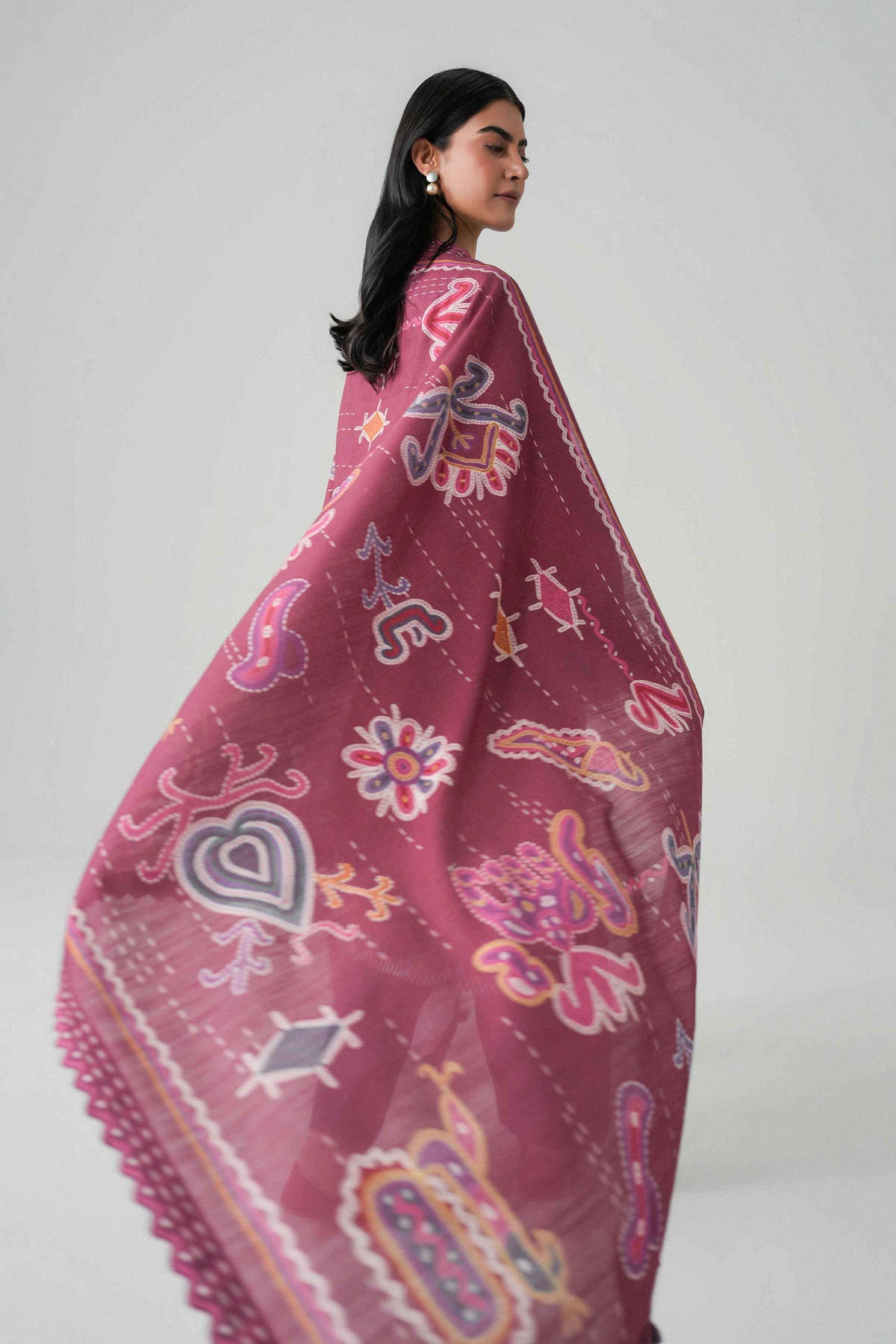 3 Piece - Printed Embroidered Suit - U3PE-NISHA26WV1-95