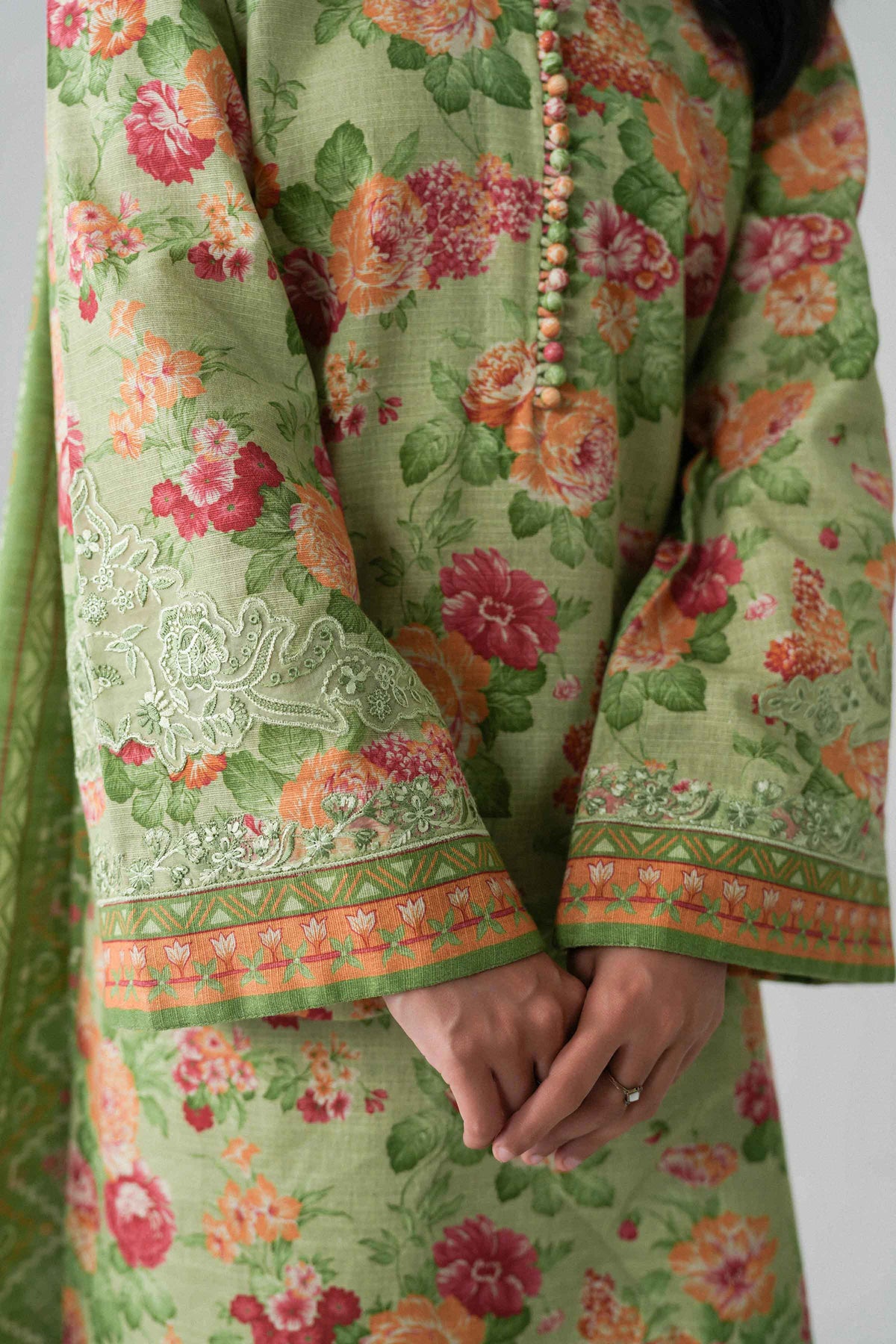 3 Piece - Printed Embroidered Suit - U3PE-NISHA26WV1-97