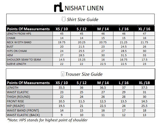 Nishat Linen UAE - KF-395 White Printed Embroidered Formal Linen Shirt & Printed Linen Trousers
