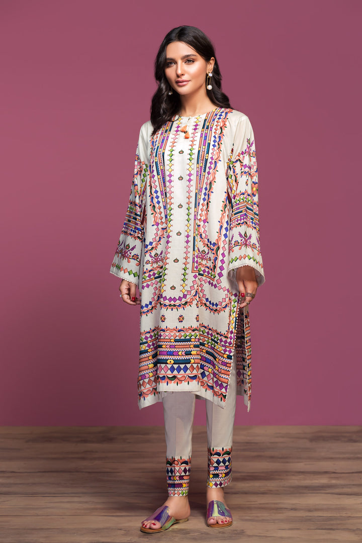 PDS20-05 Printed Stitched Lawn Shirt & Cambric Trouser - 2PC - Nishat Linen UAE