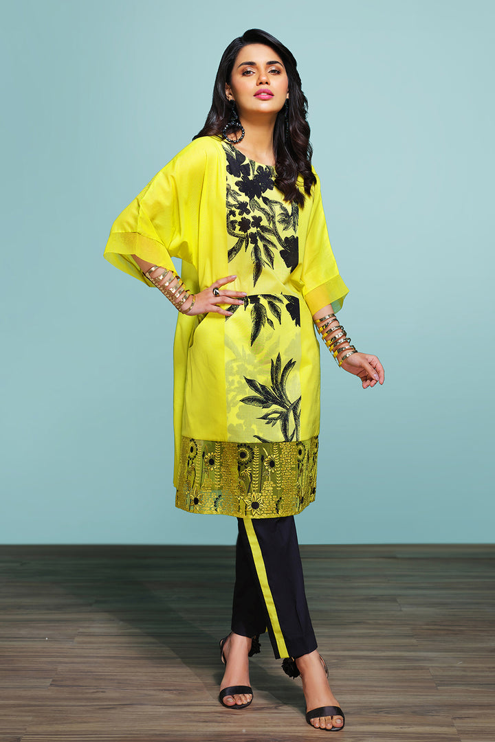 42001317- Printed Embroidered Lawn & Cambric 2PC - Nishat Linen UAE