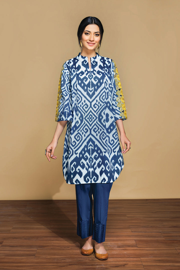 42001318- Printed Embroidered Lawn & Cambric 2PC - Nishat Linen UAE