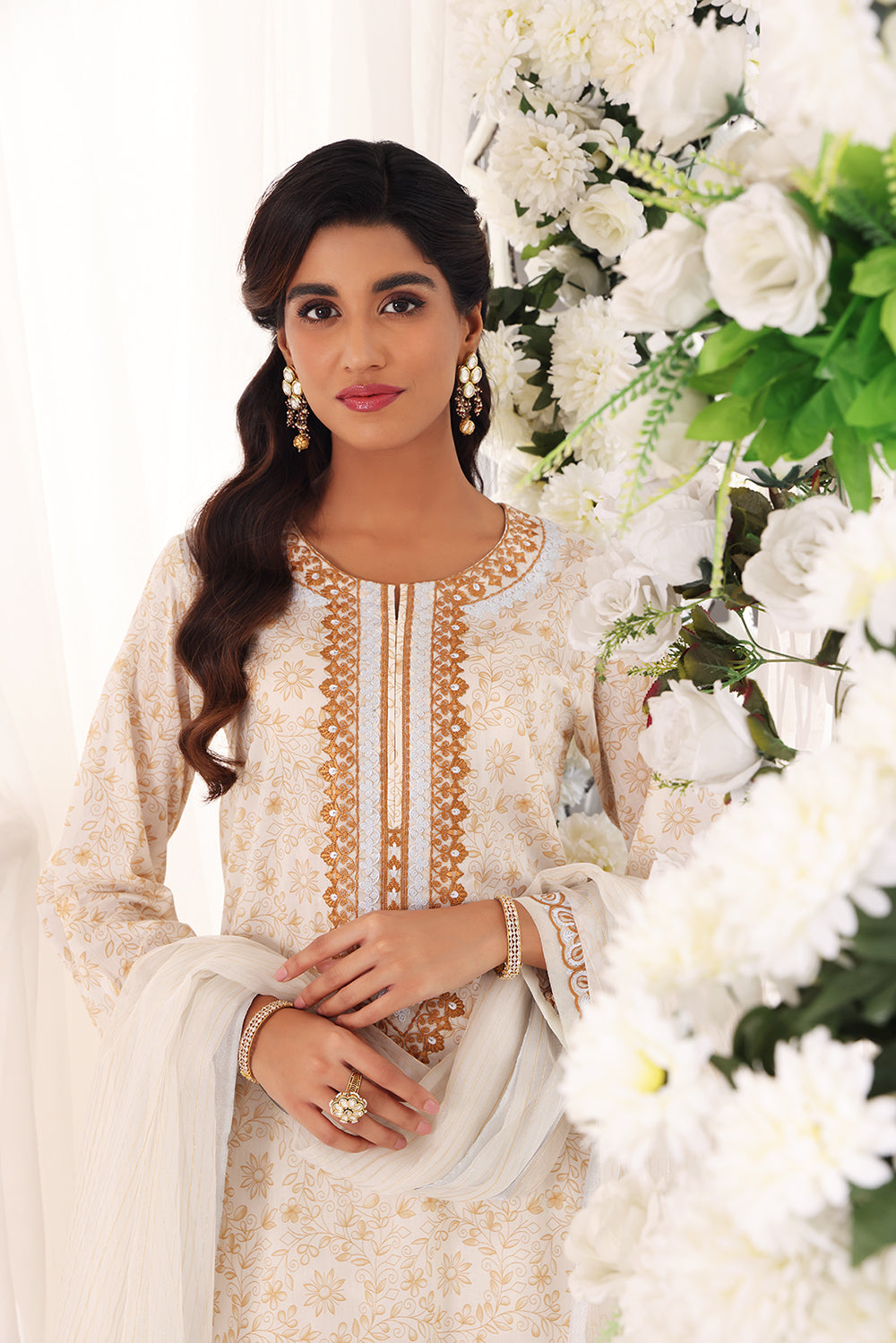 42201671-Printed Embroidered 3PC